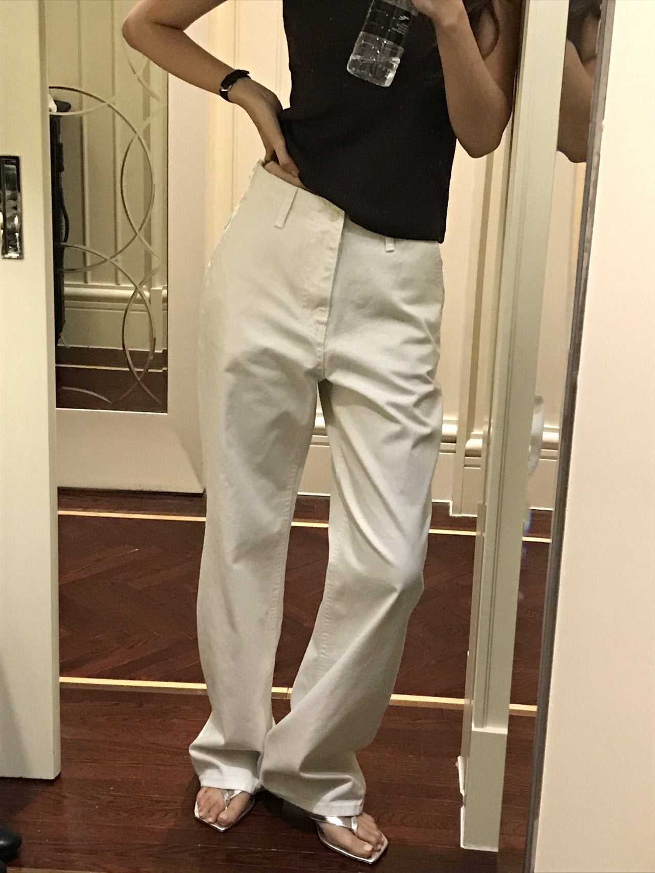 Marlow side adjust stone-washed pants-3col