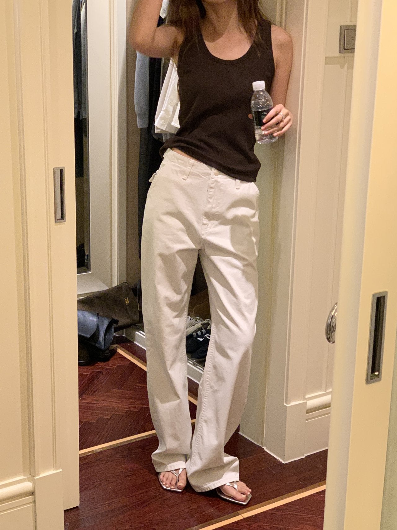 Marlow side adjust stone-washed pants-3col