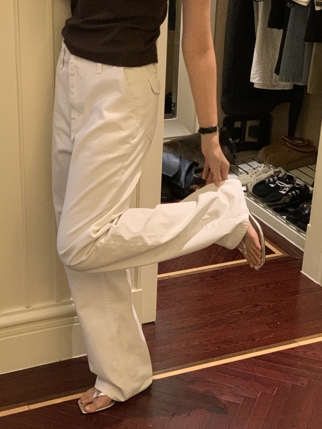 Marlow side adjust stone-washed pants-3col