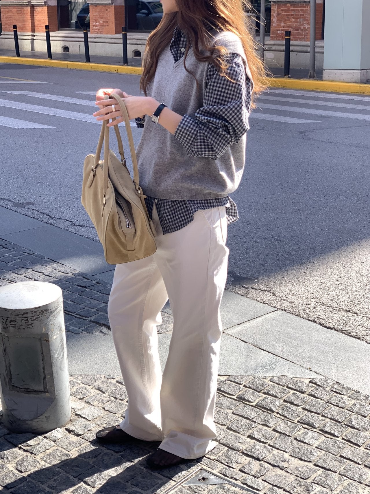 Marlow side adjust stone-washed pants-3col