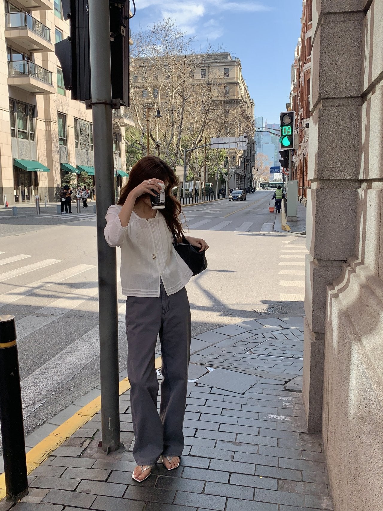 Marlow side adjust stone-washed pants-3col