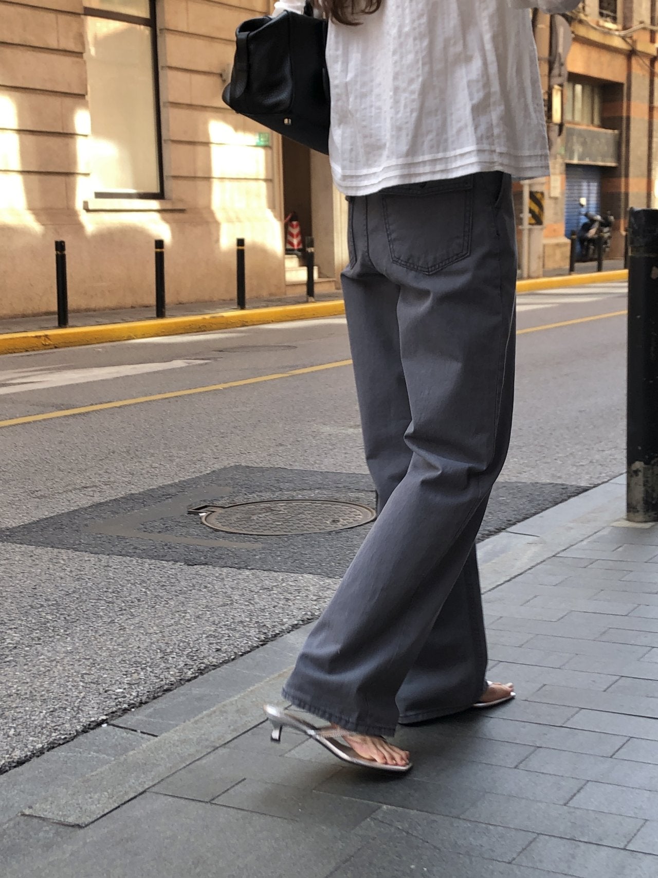 Marlow side adjust stone-washed pants-3col