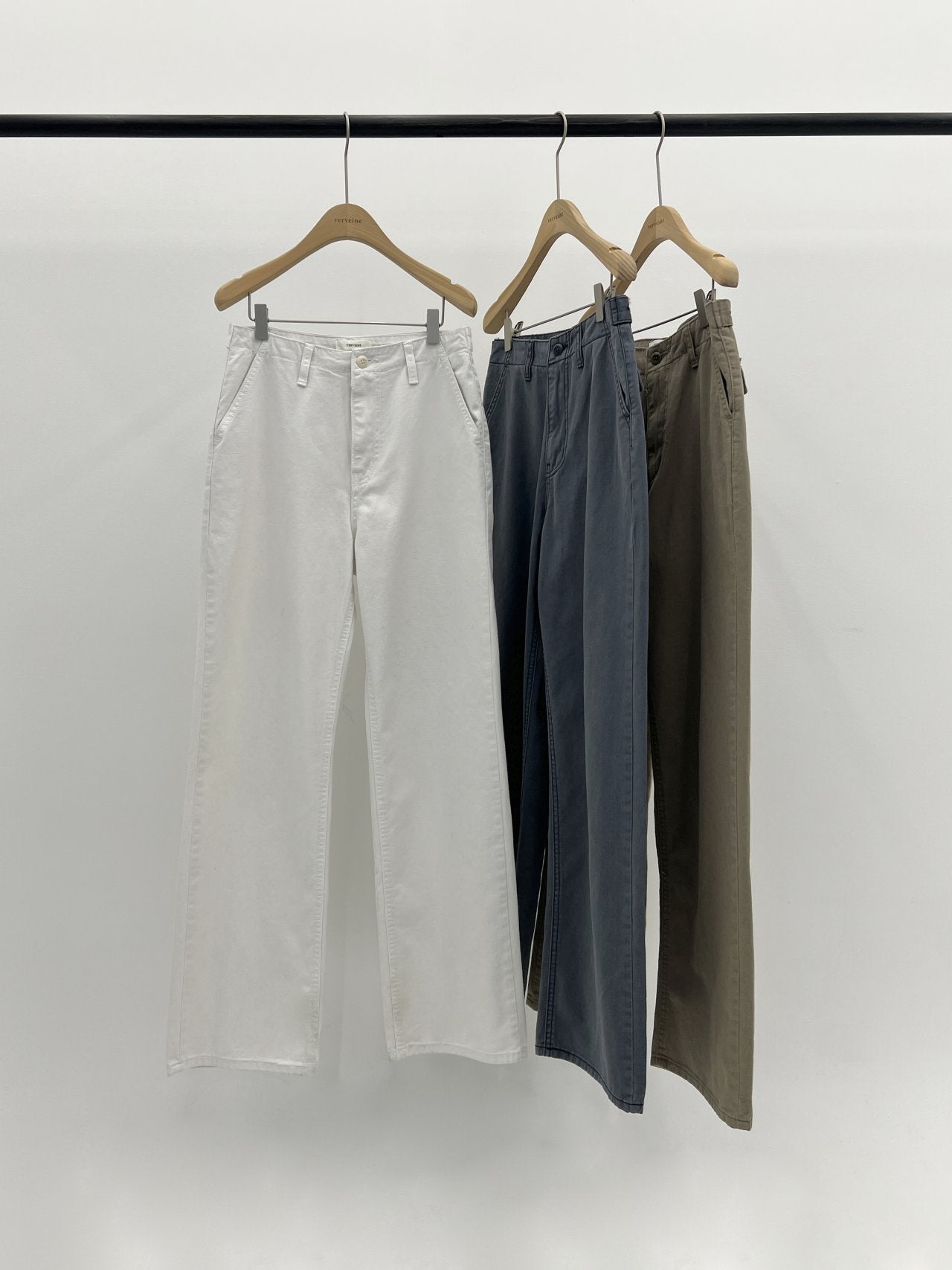 Marlow side adjust stone-washed pants-3col