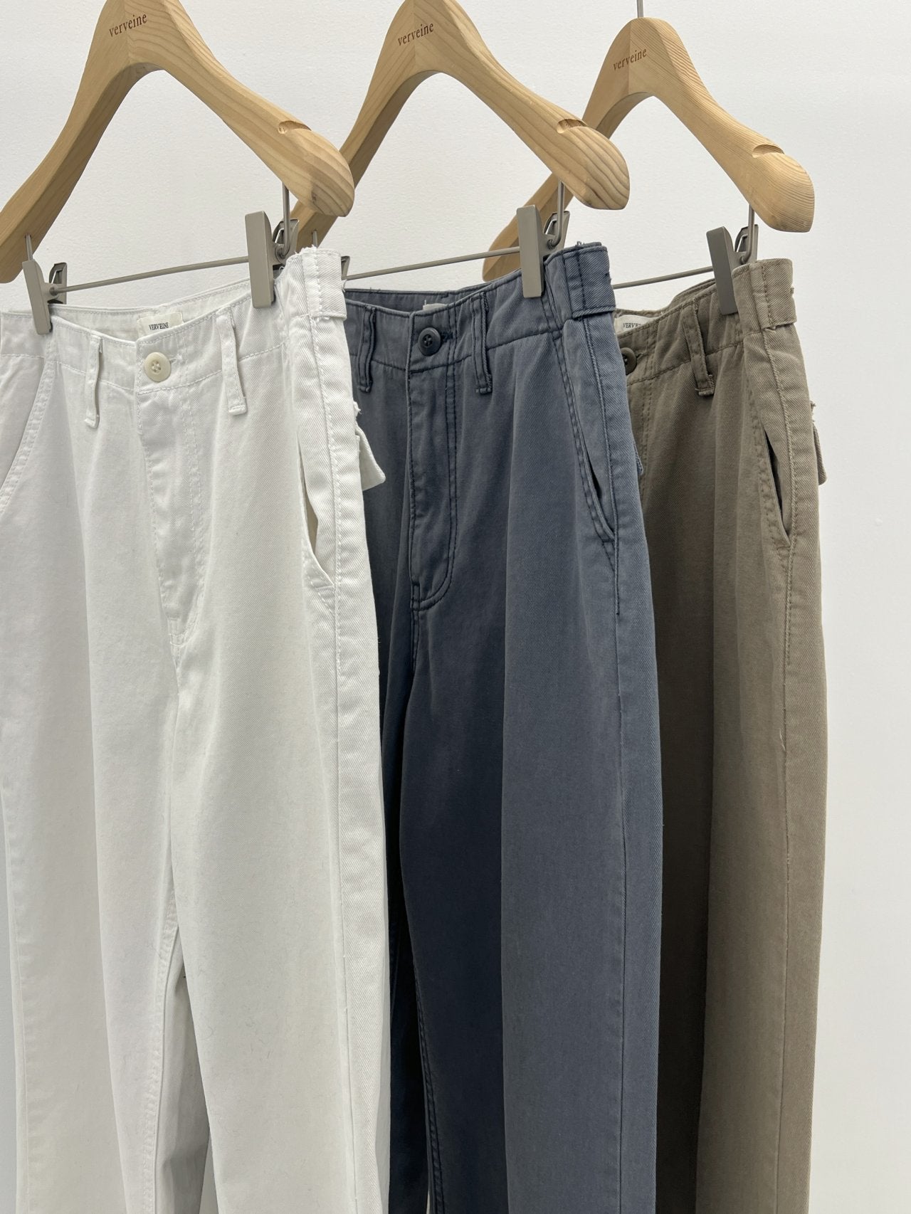 Marlow side adjust stone-washed pants-3col