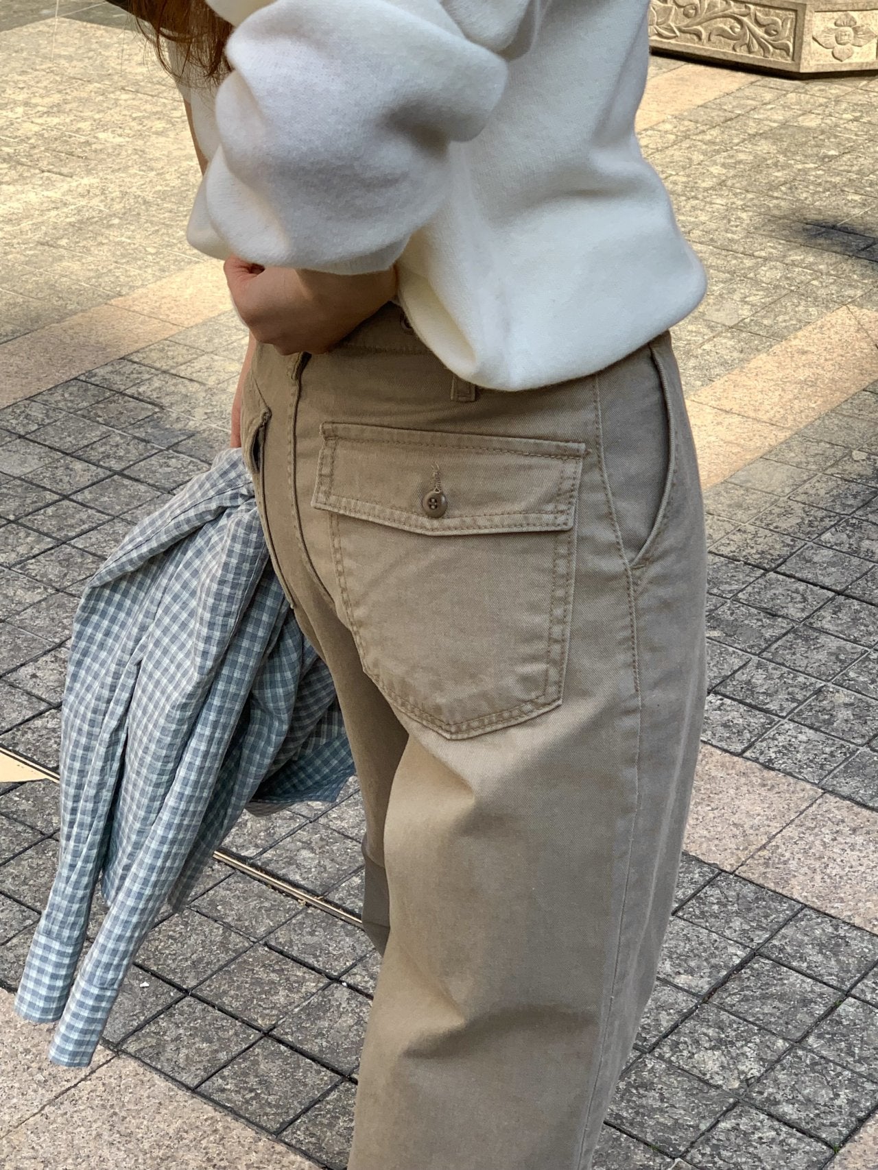 Marlow side adjust stone-washed pants-3col