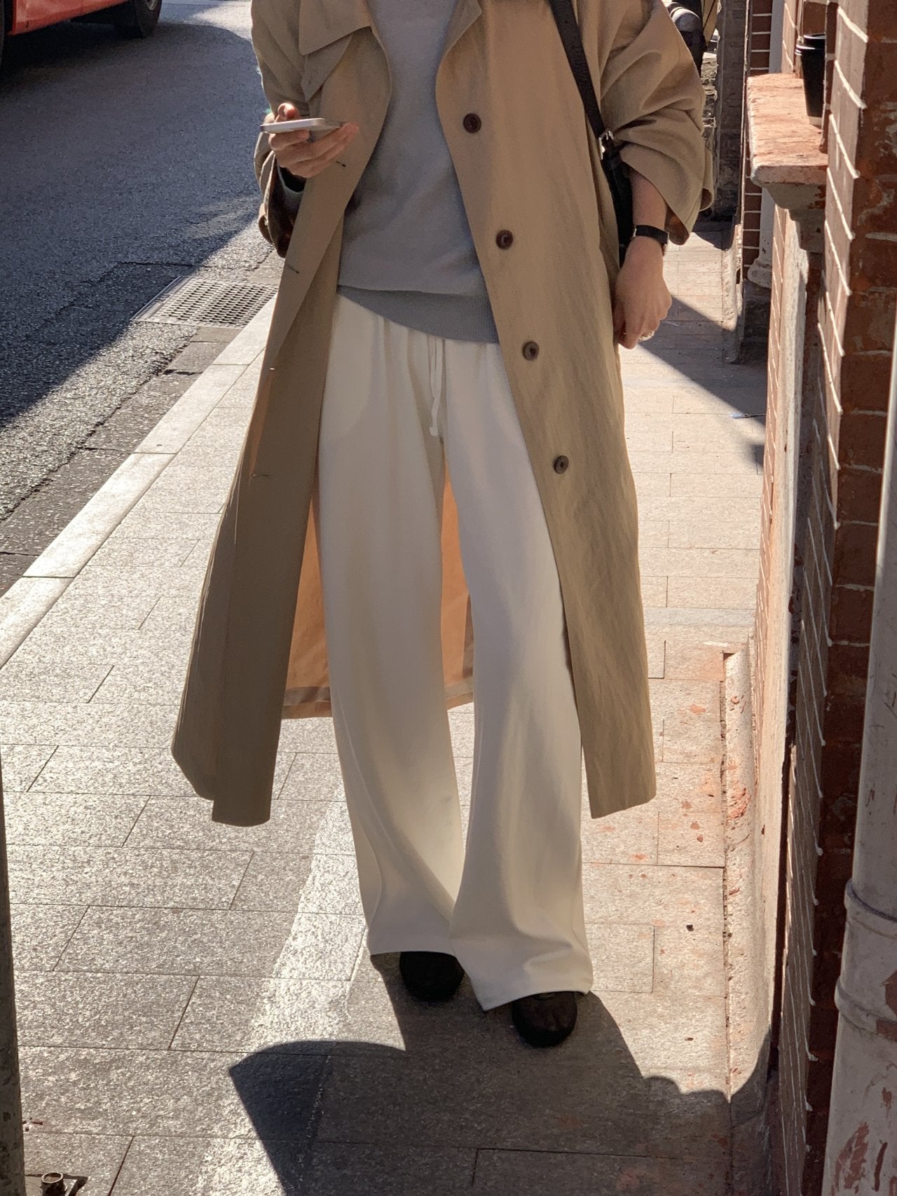 Easy wide sweatpants-4col