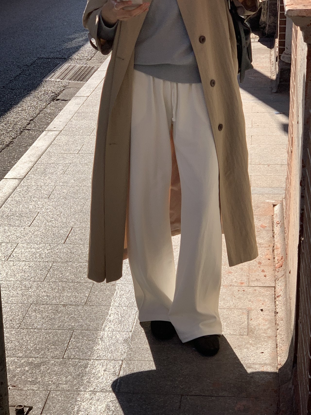 Easy wide sweatpants-4col