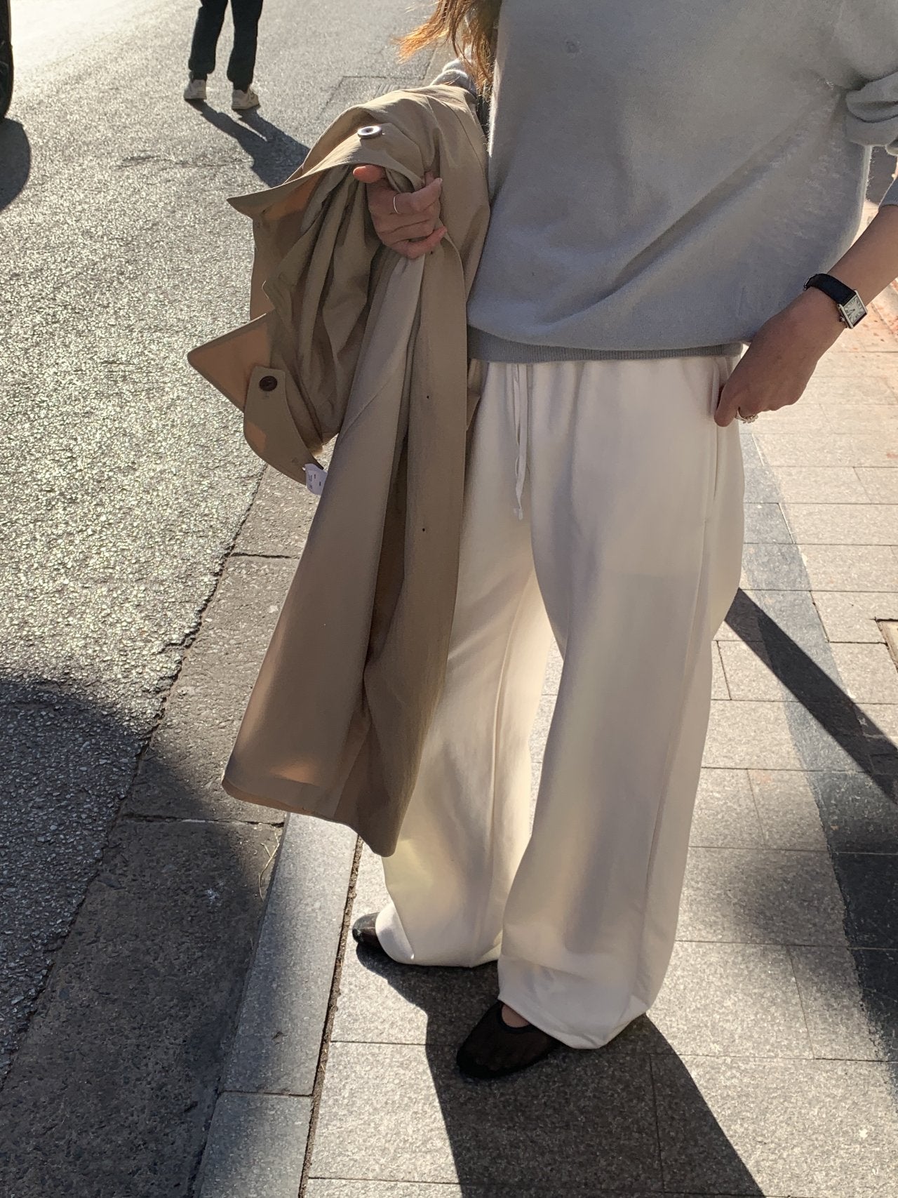 Easy wide sweatpants-4col