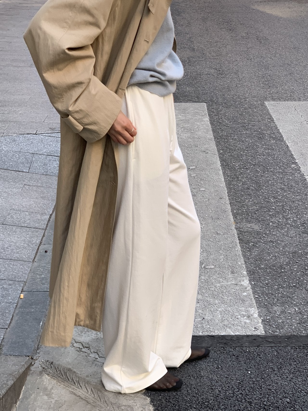 Easy wide sweatpants-4col