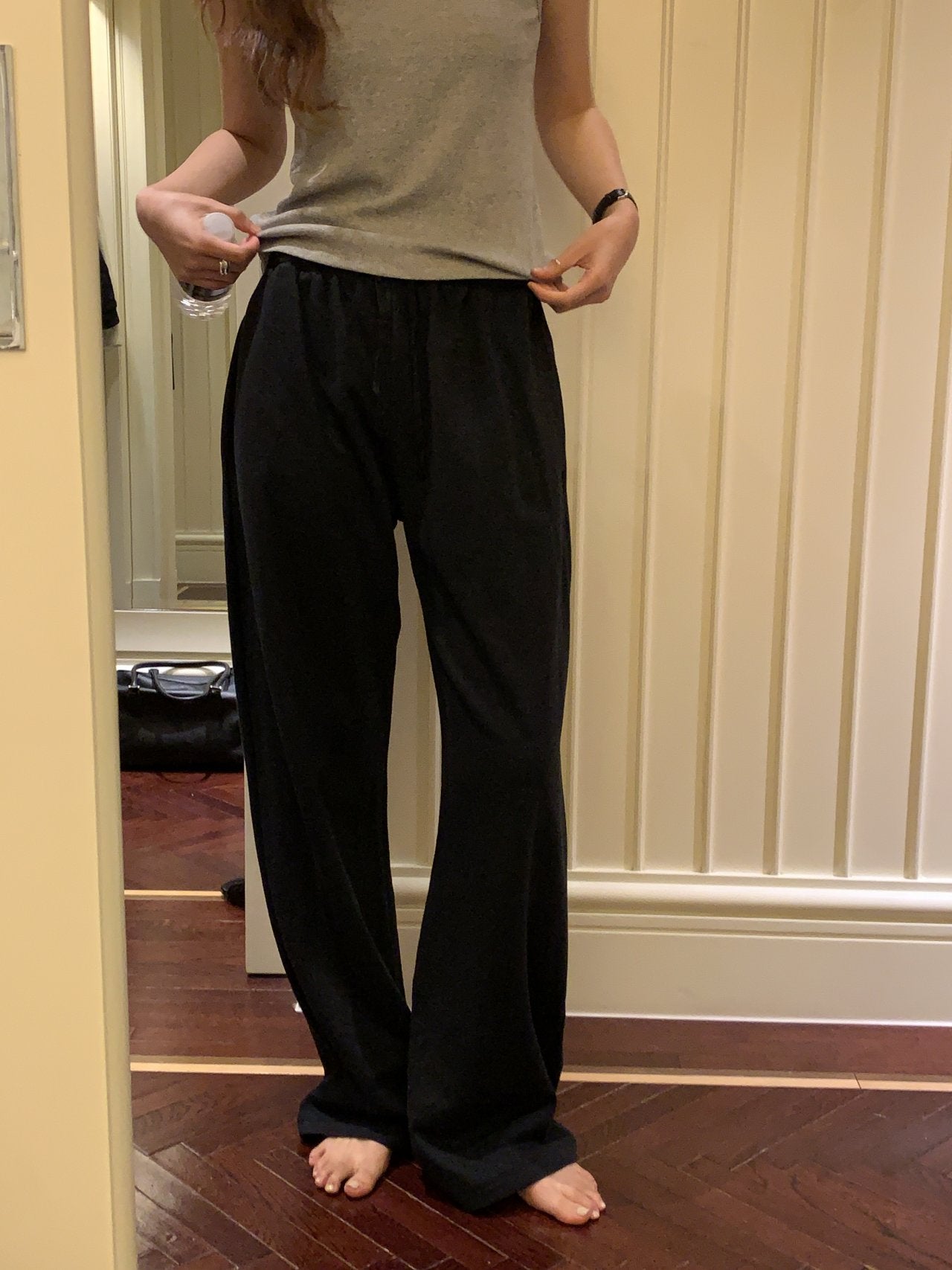 Easy wide sweatpants-4col