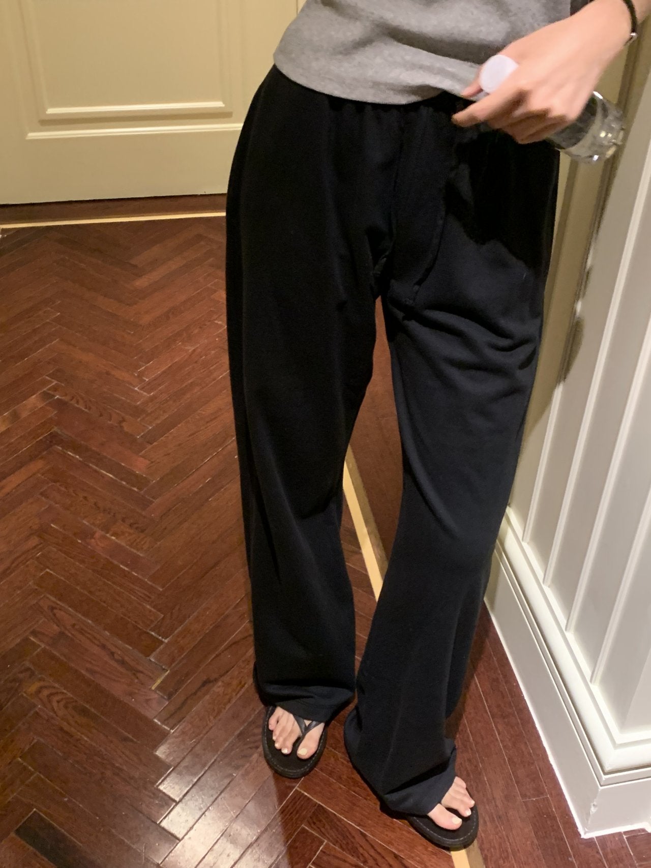 Easy wide sweatpants-4col