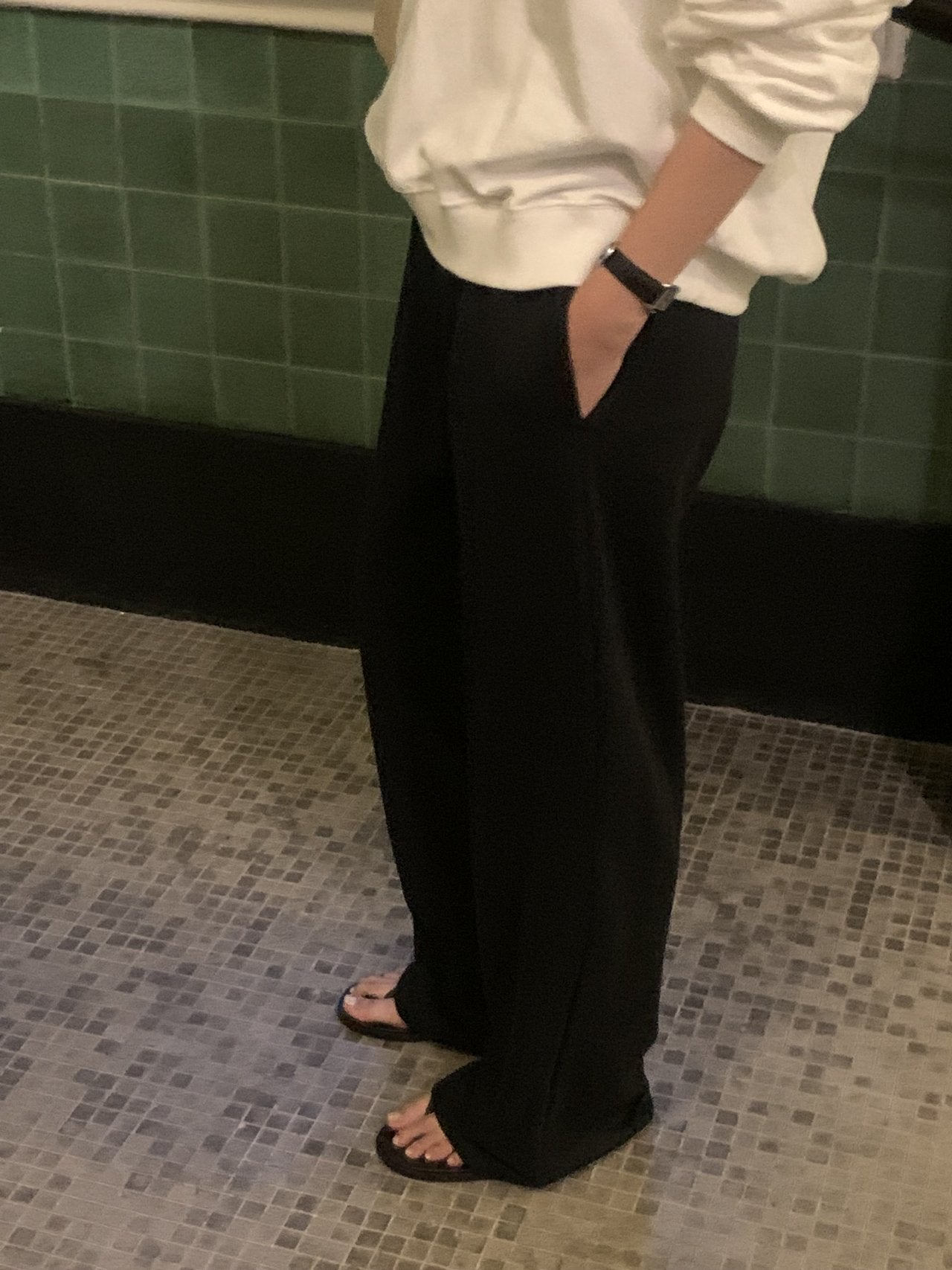 Easy wide sweatpants-4col