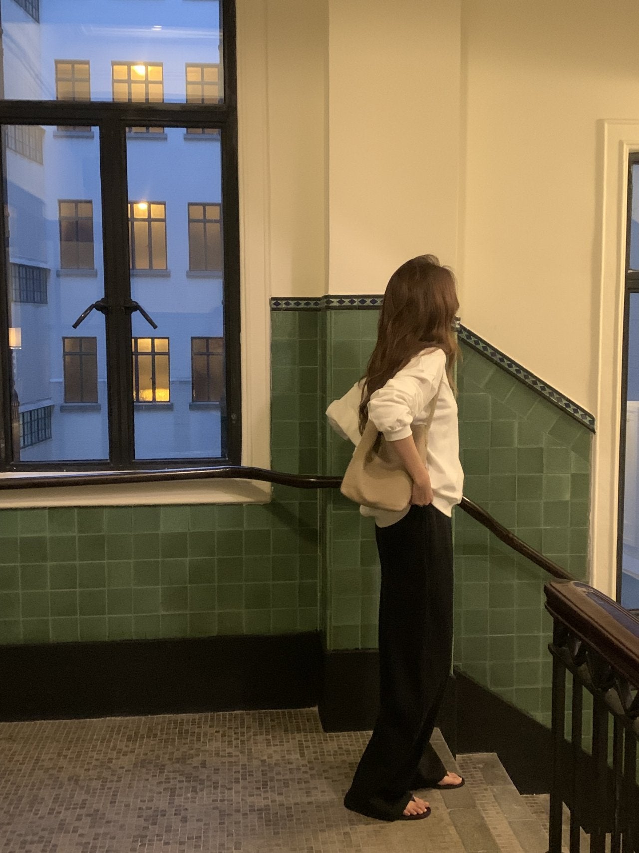 Easy wide sweatpants-4col