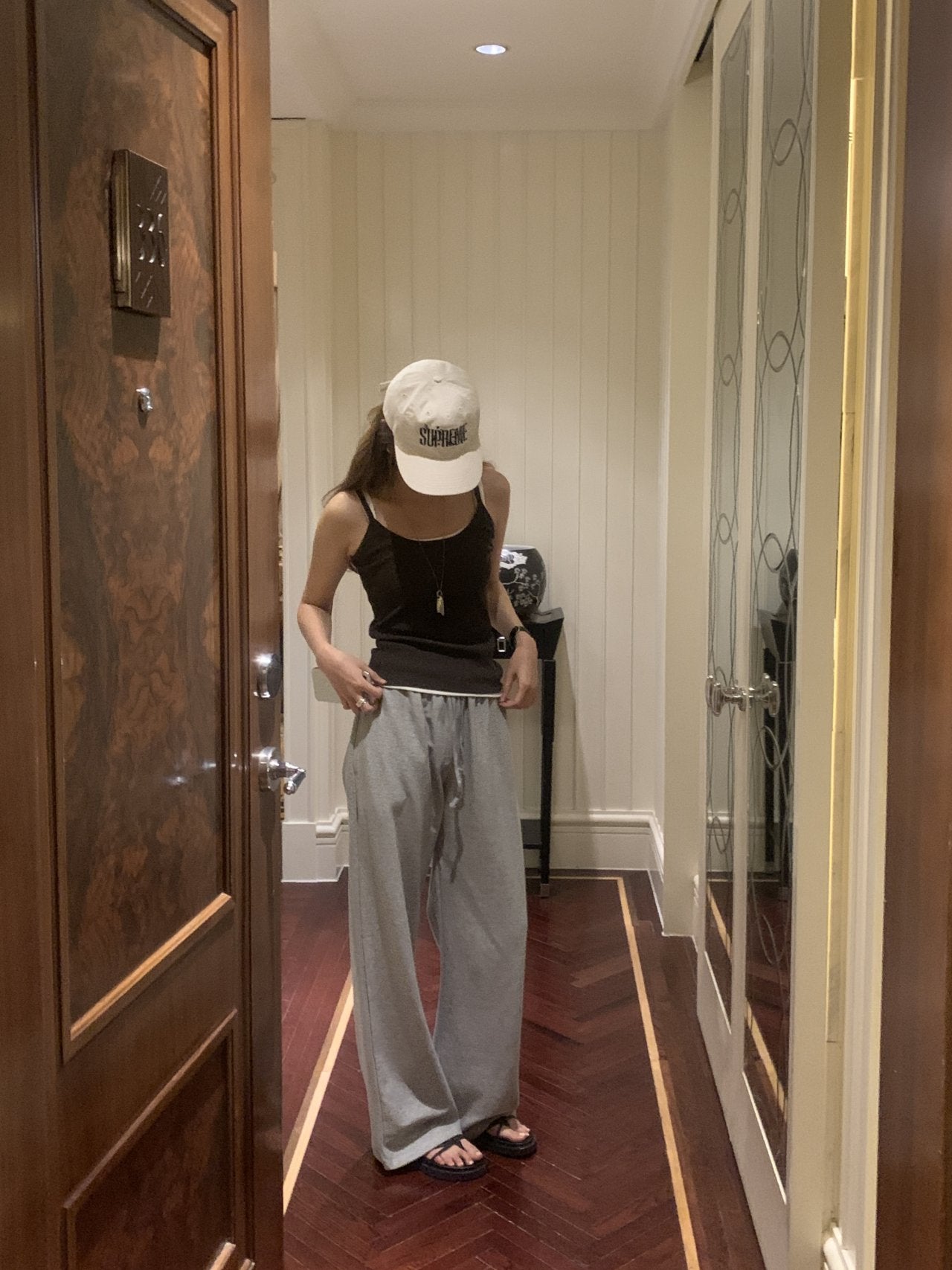 Easy wide sweatpants-4col