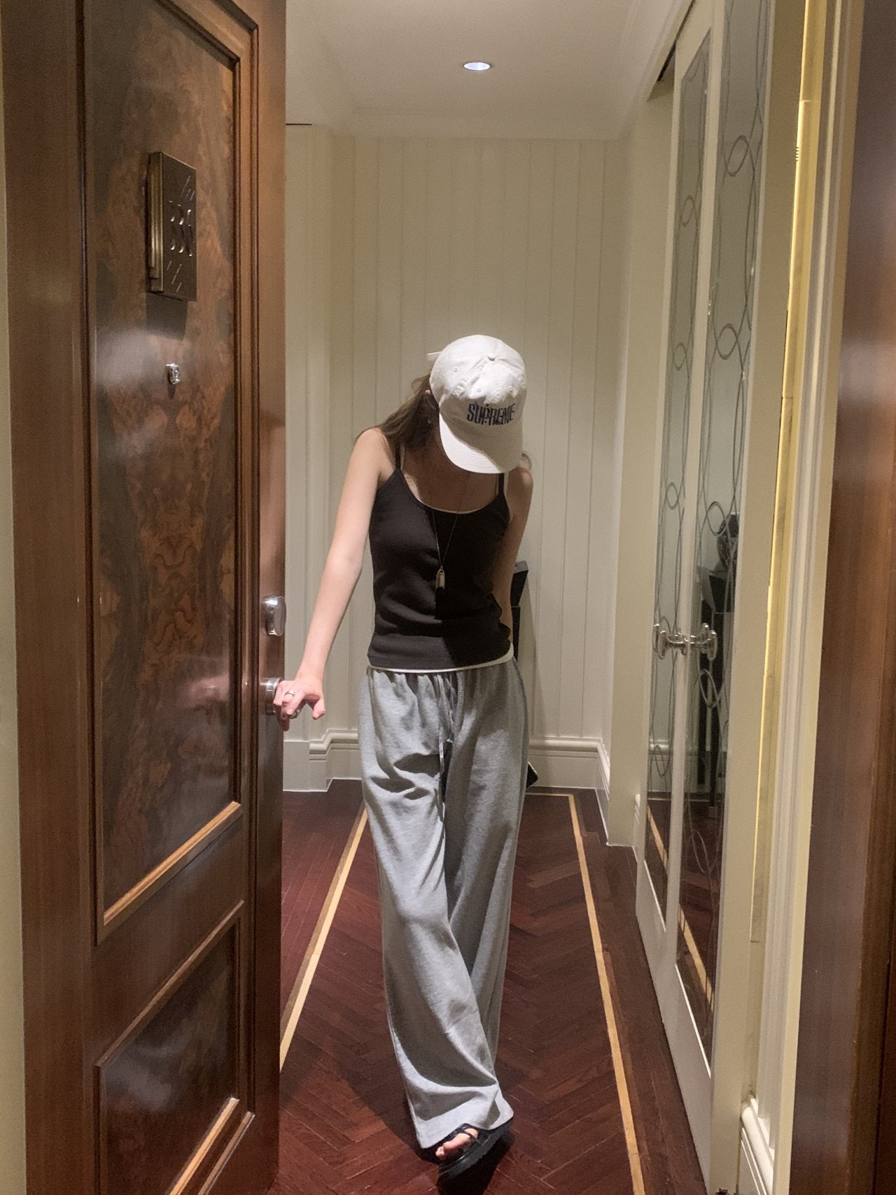 Easy wide sweatpants-4col