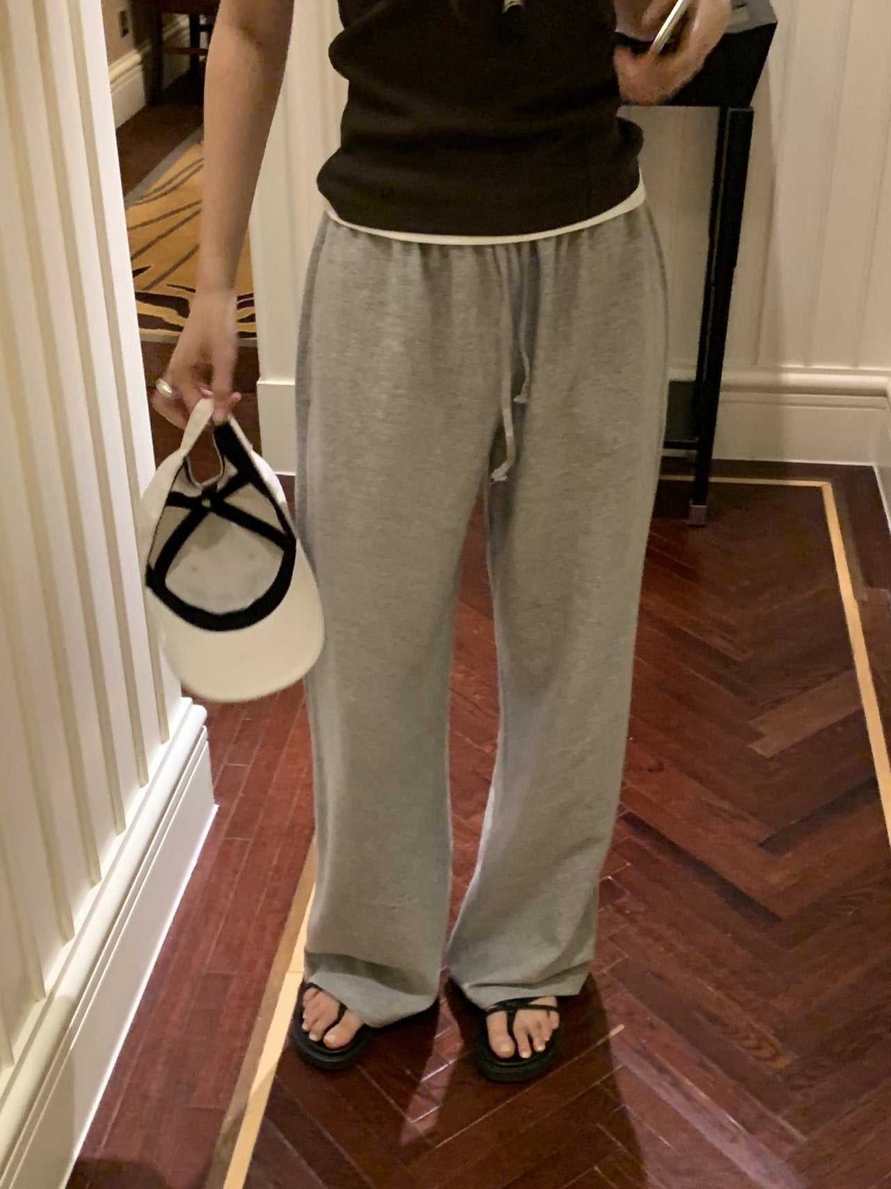 Easy wide sweatpants-4col