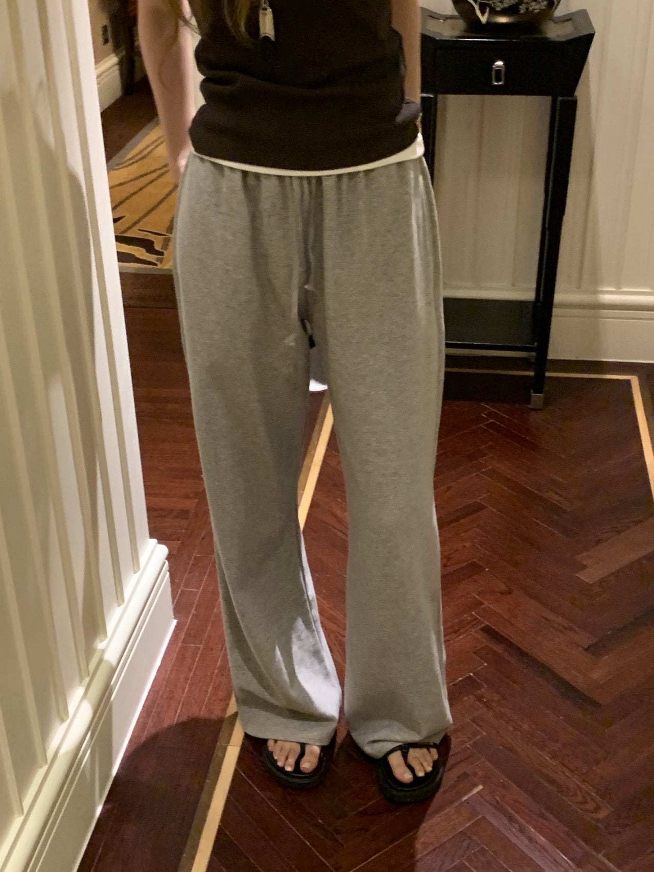Easy wide sweatpants-4col