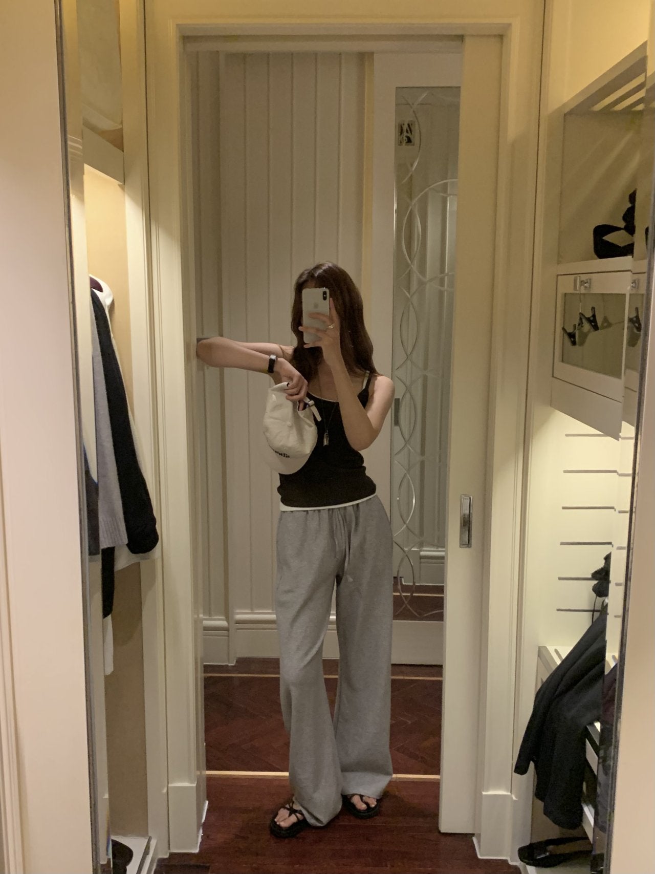 Easy wide sweatpants-4col