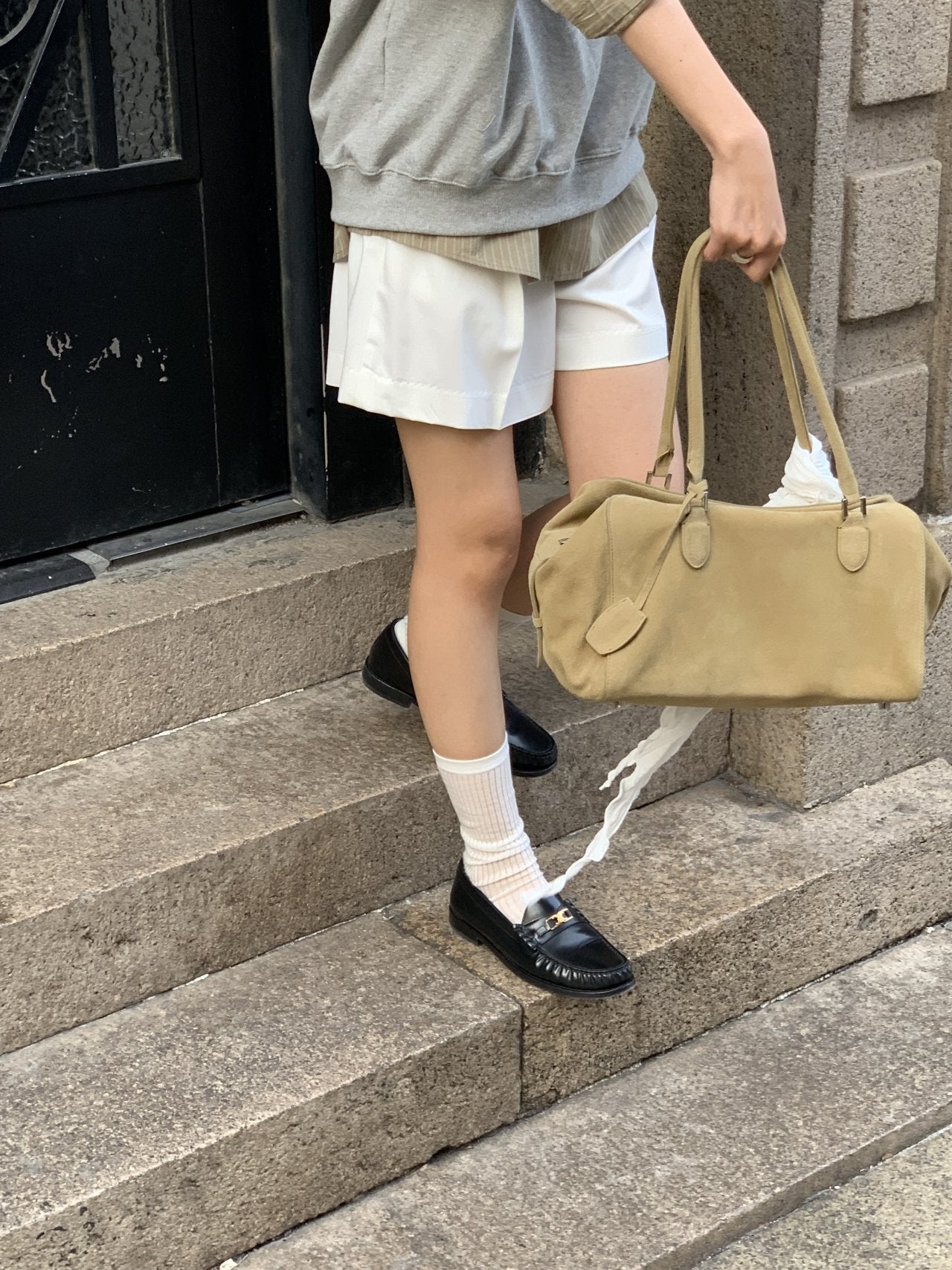 Classic pintuck half pants-3col