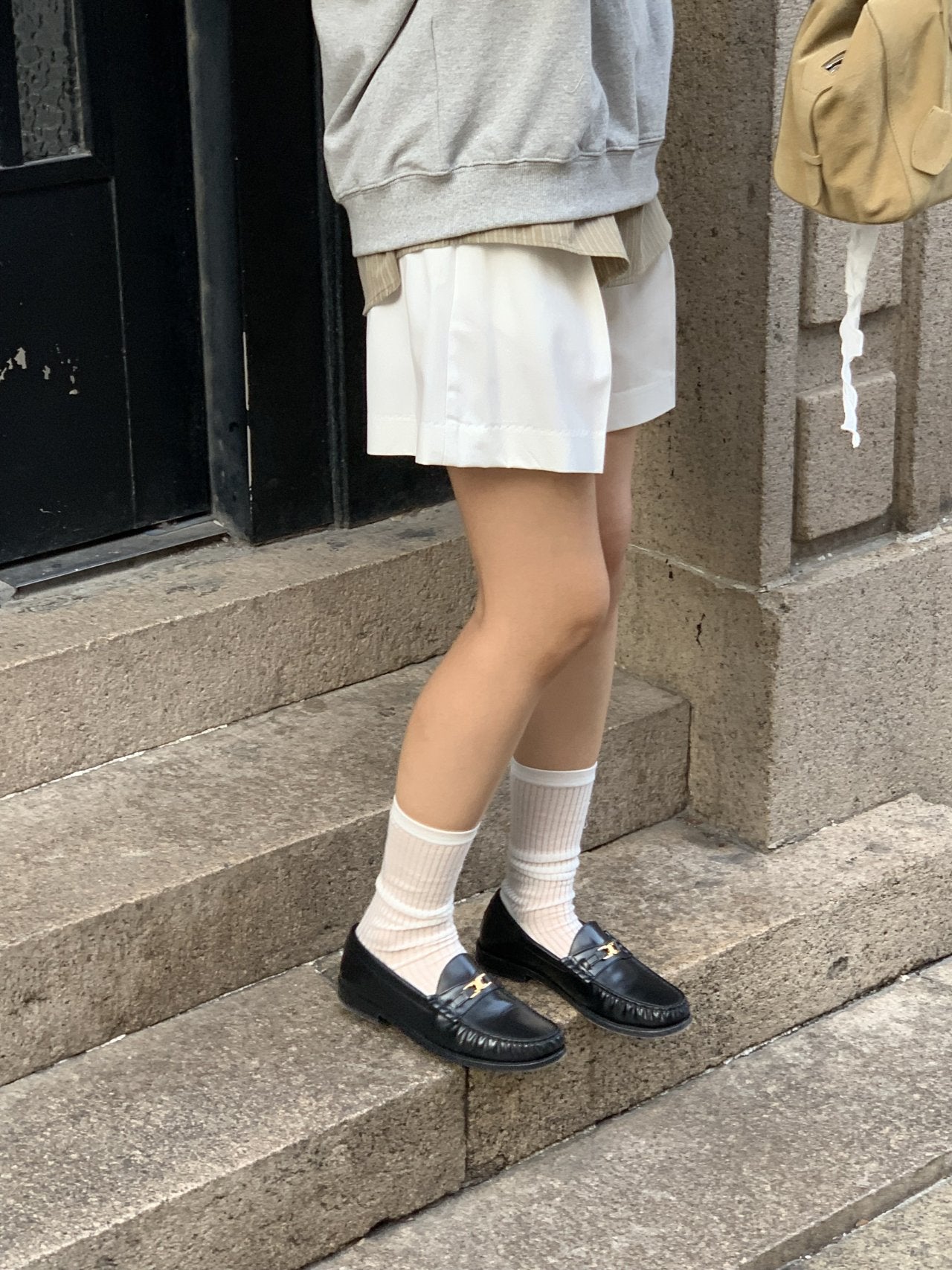 Classic pintuck half pants-3col