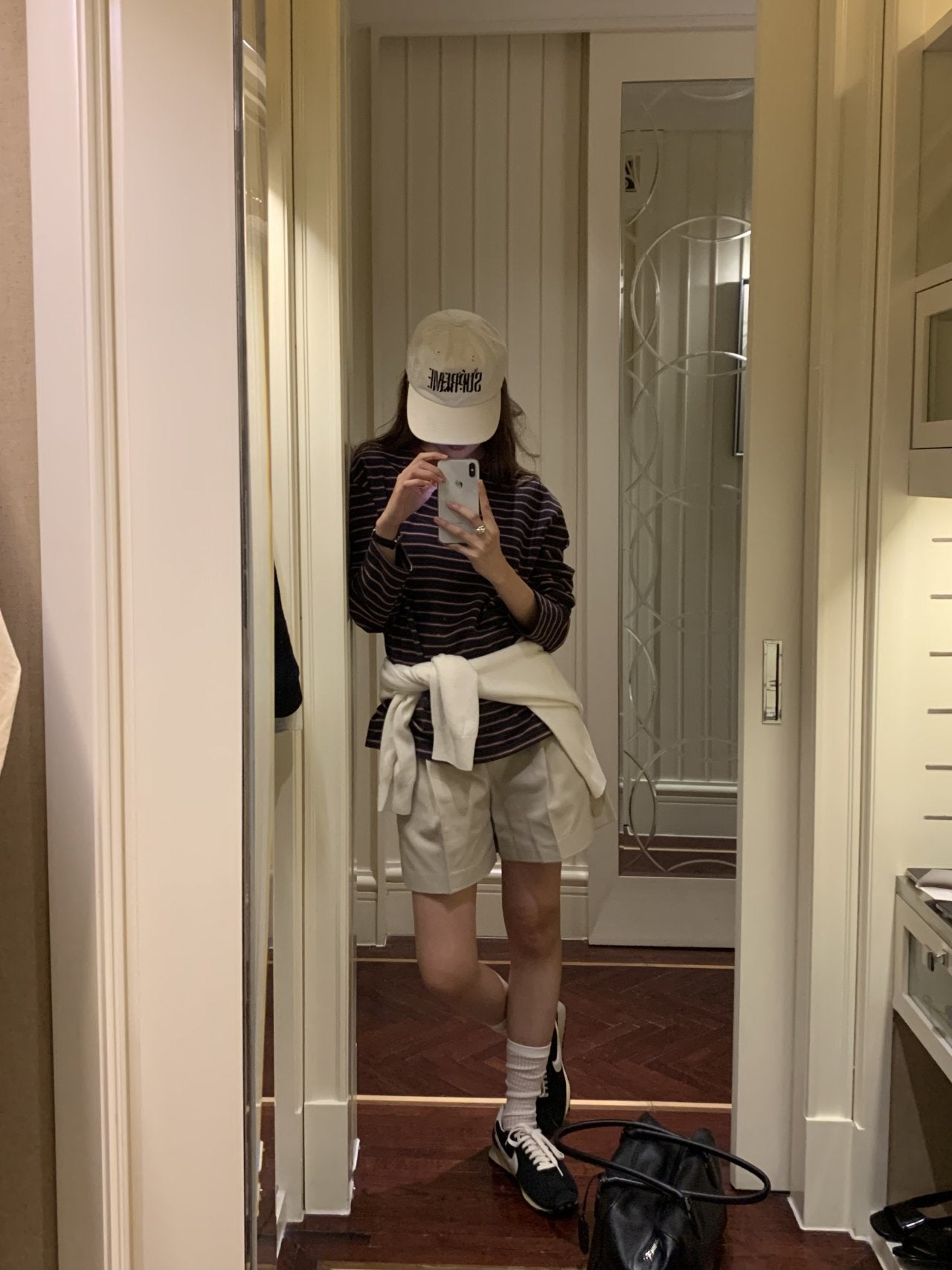 Classic pintuck half pants-3col