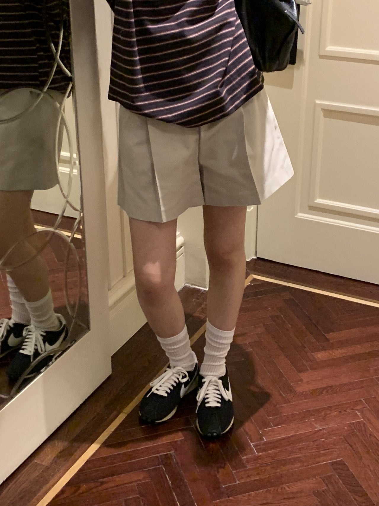 Classic pintuck half pants-3col