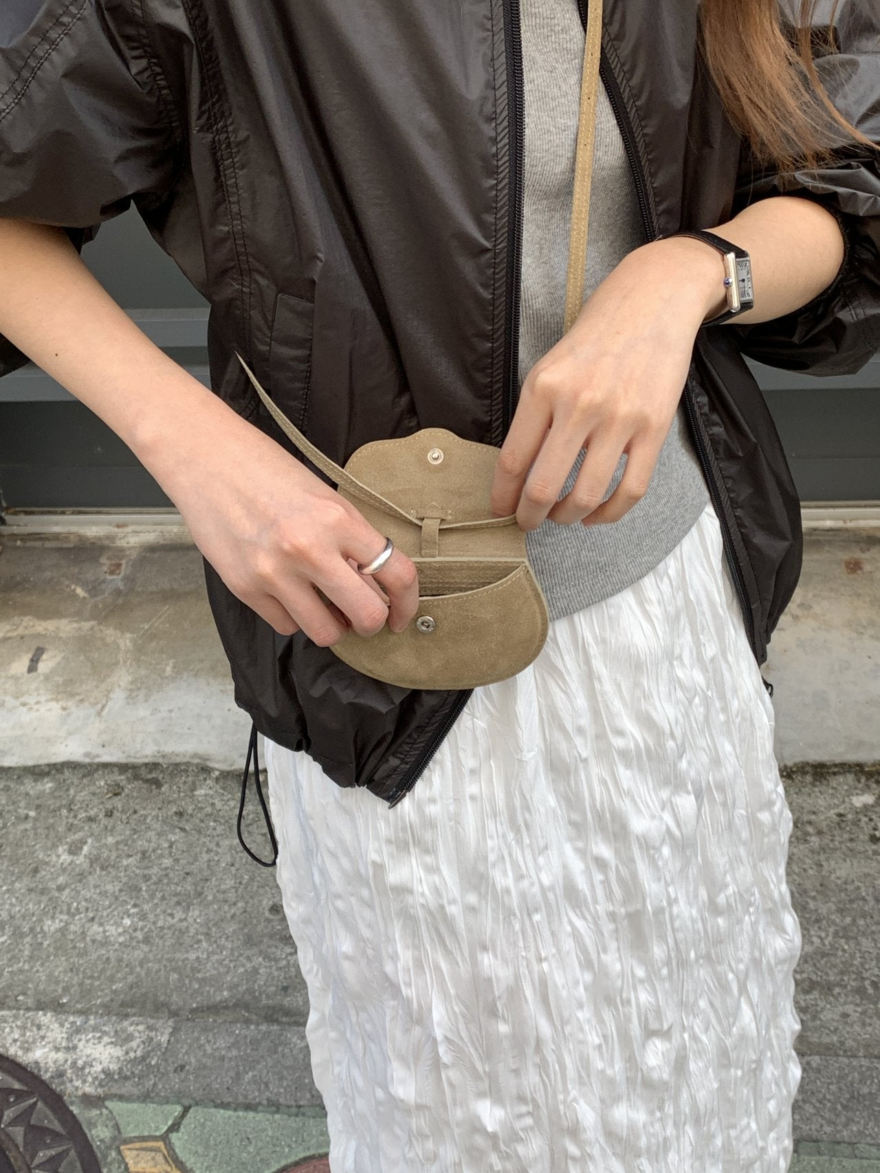 Selly cow leather mini bag-2col