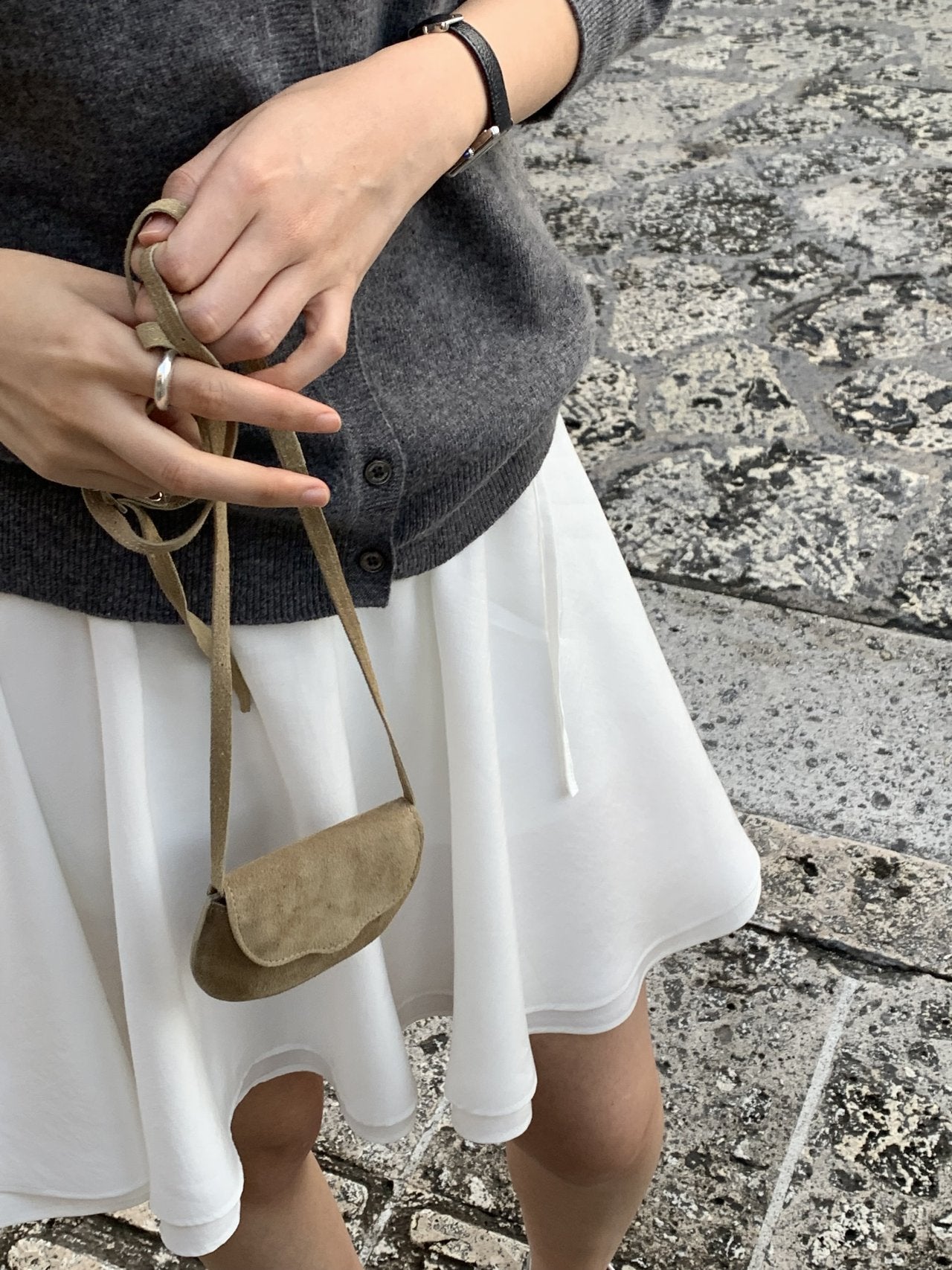 Selly cow leather mini bag-2col