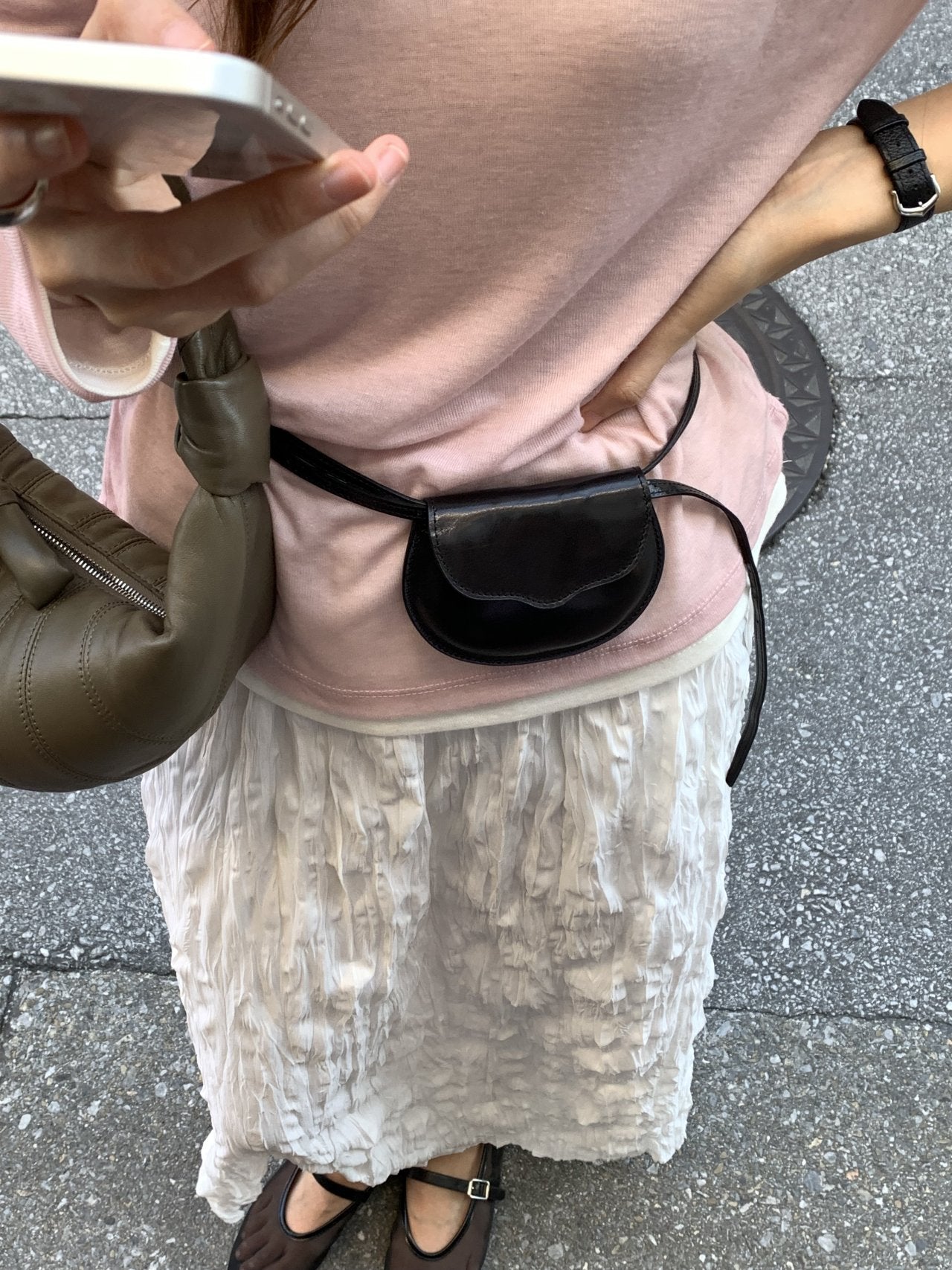 Selly cow leather mini bag-2col