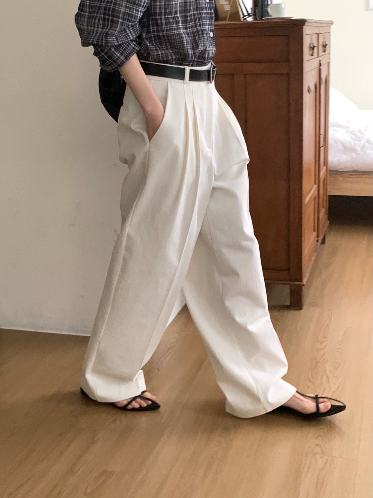 bold cotton pants-2col