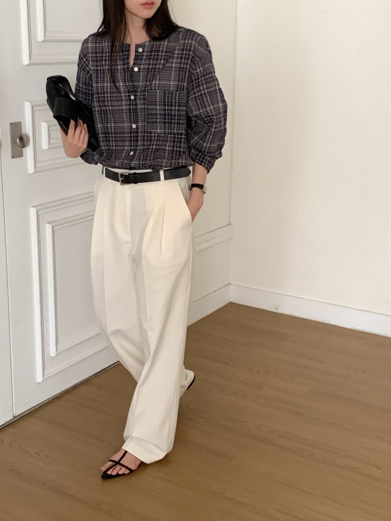 bold cotton pants-2col