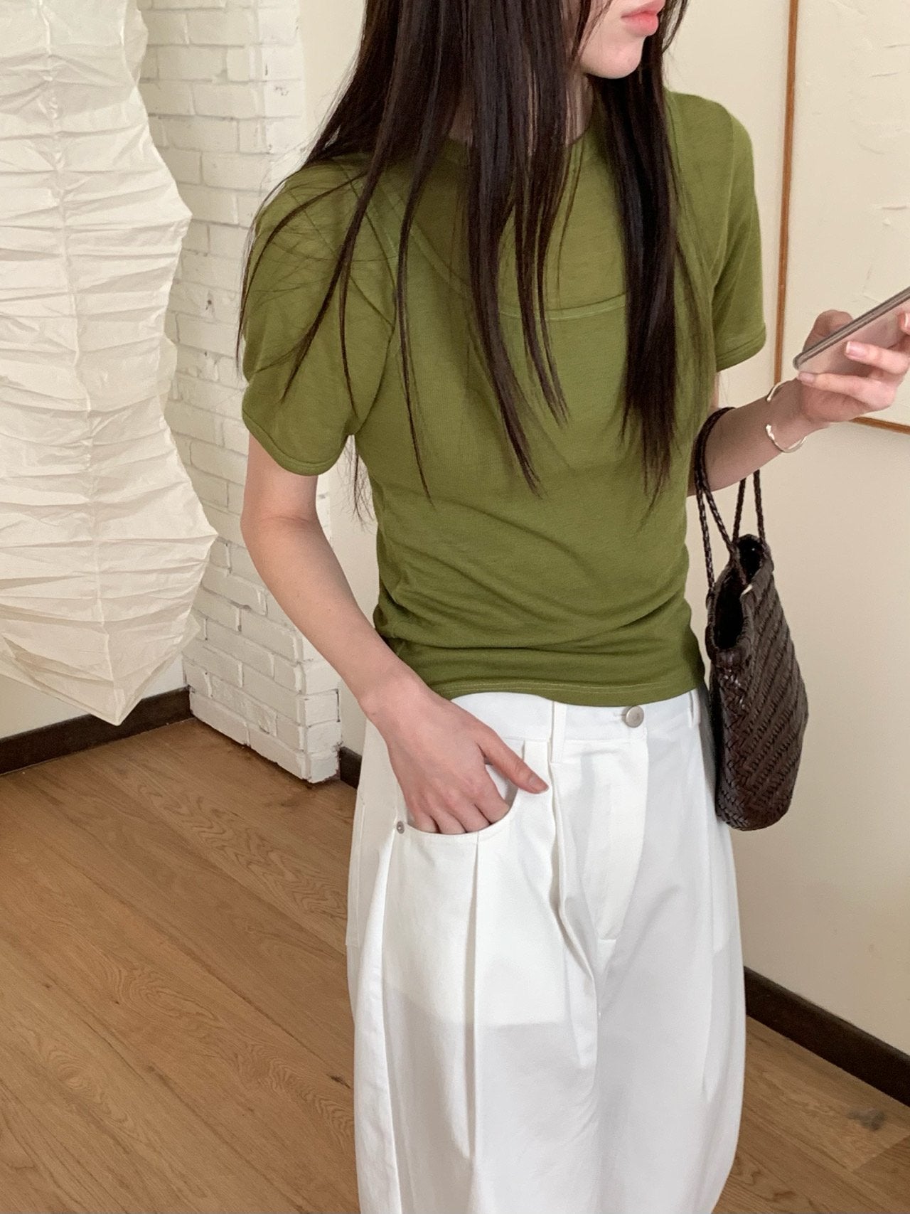 Beam's sleeveless inner rabba T set-5col