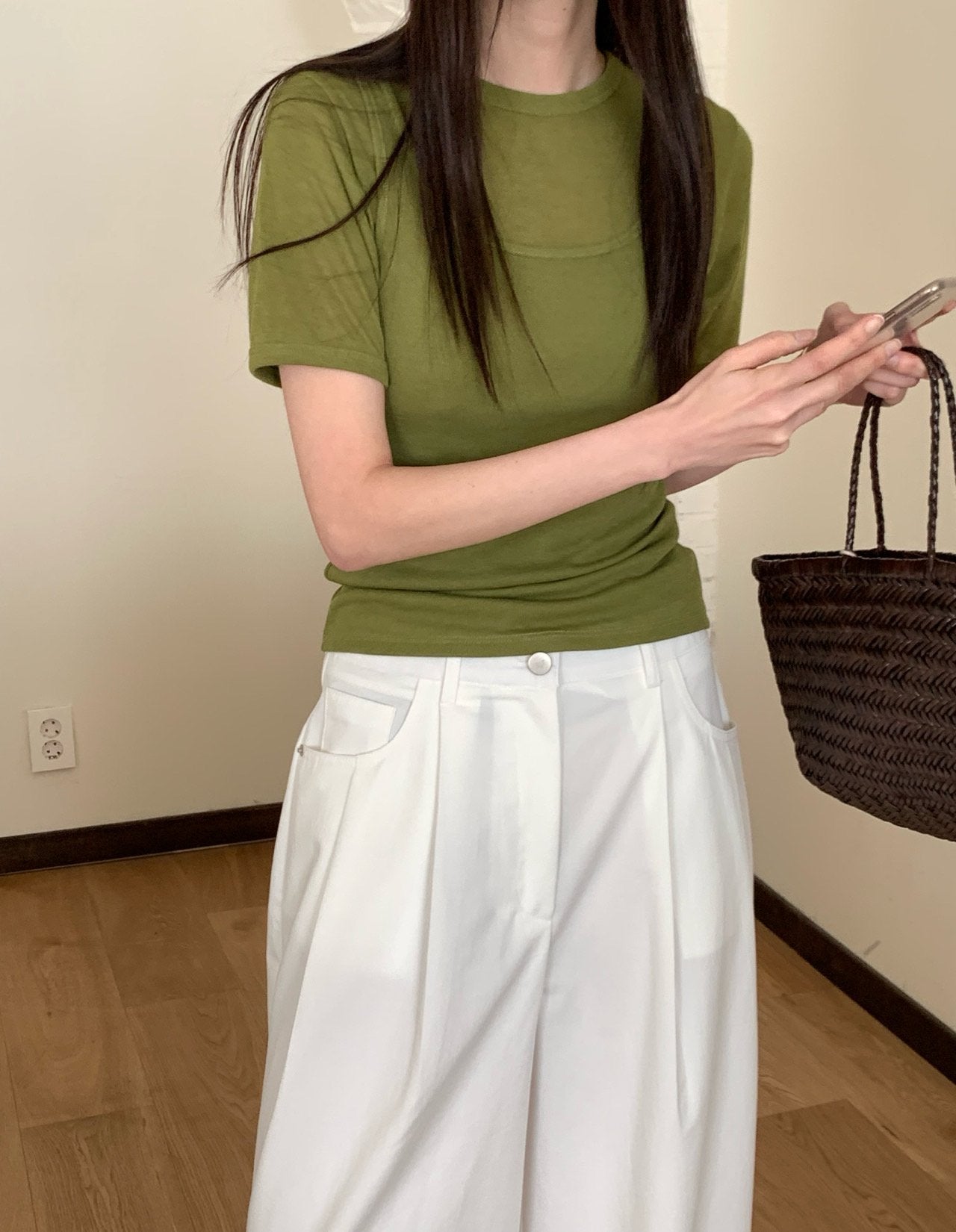 Beam's sleeveless inner rabba T set-5col