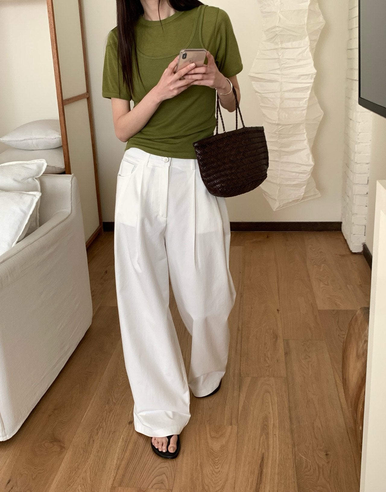 Beam's sleeveless inner rabba T set-5col