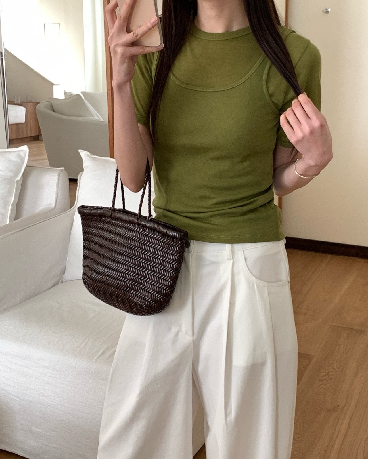 Beam's sleeveless inner rabba T set-5col