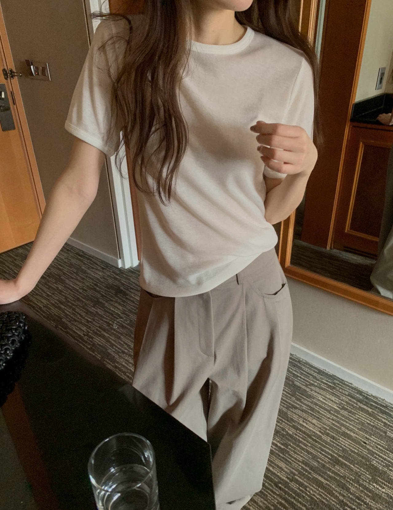 Beam's sleeveless inner rabba T set-5col