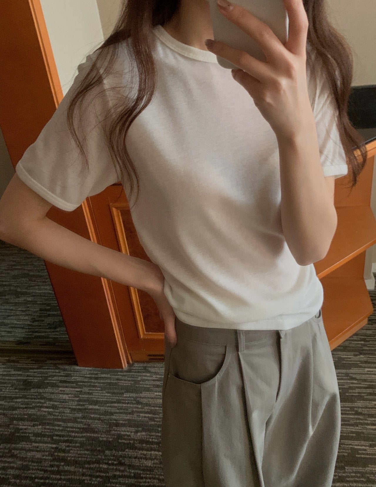 Beam's sleeveless inner rabba T set-5col