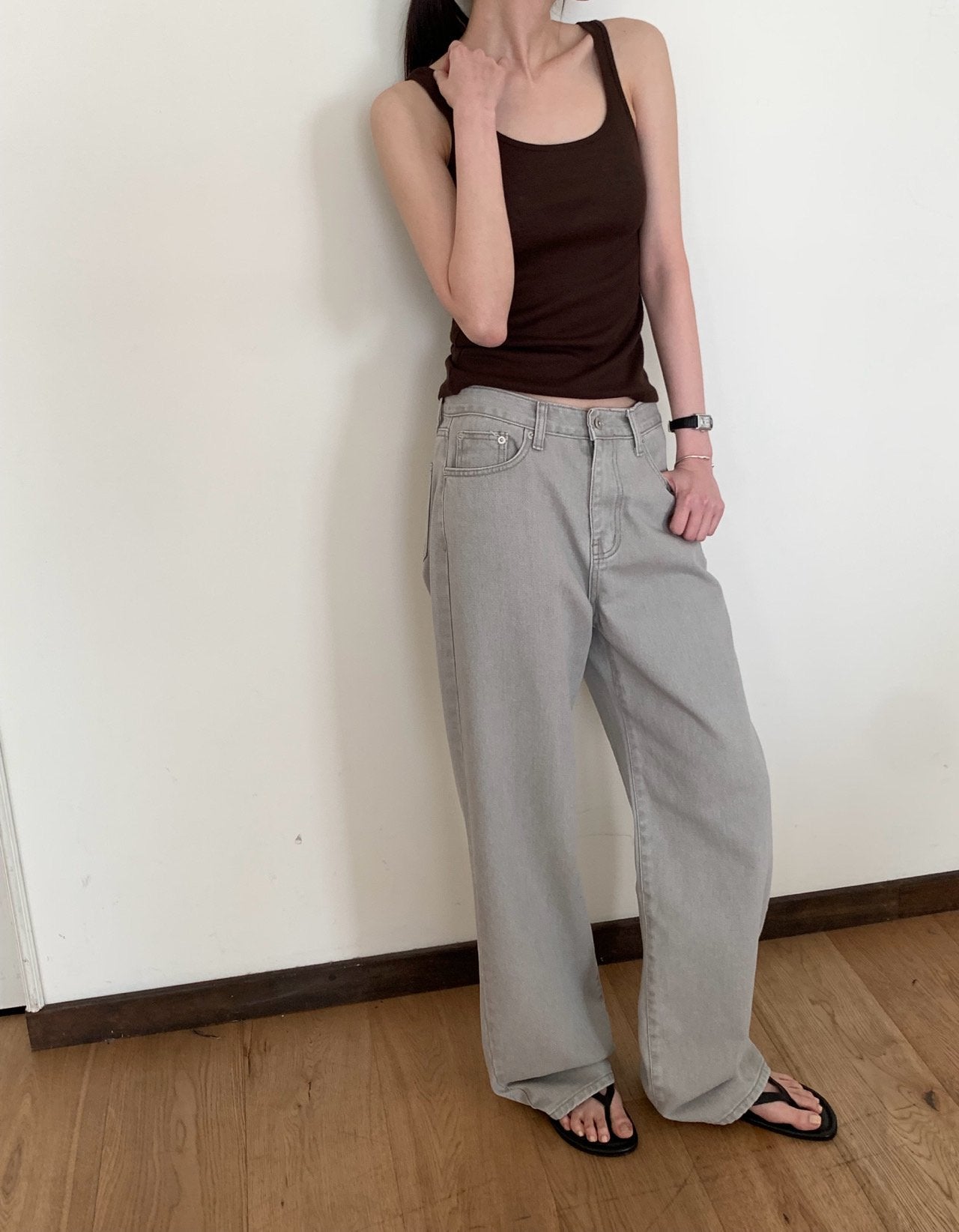 Beam's sleeveless inner rabba T set-5col