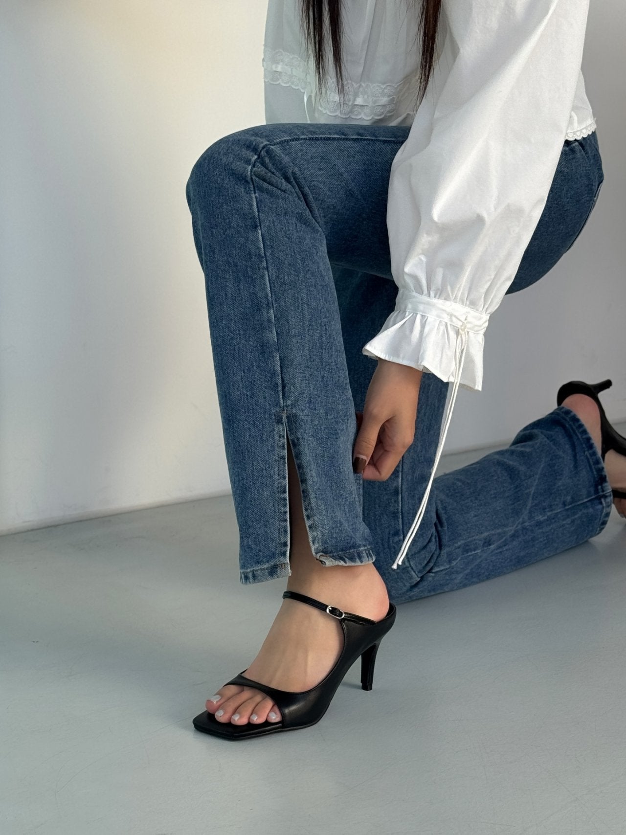 Square Strap Half Mule