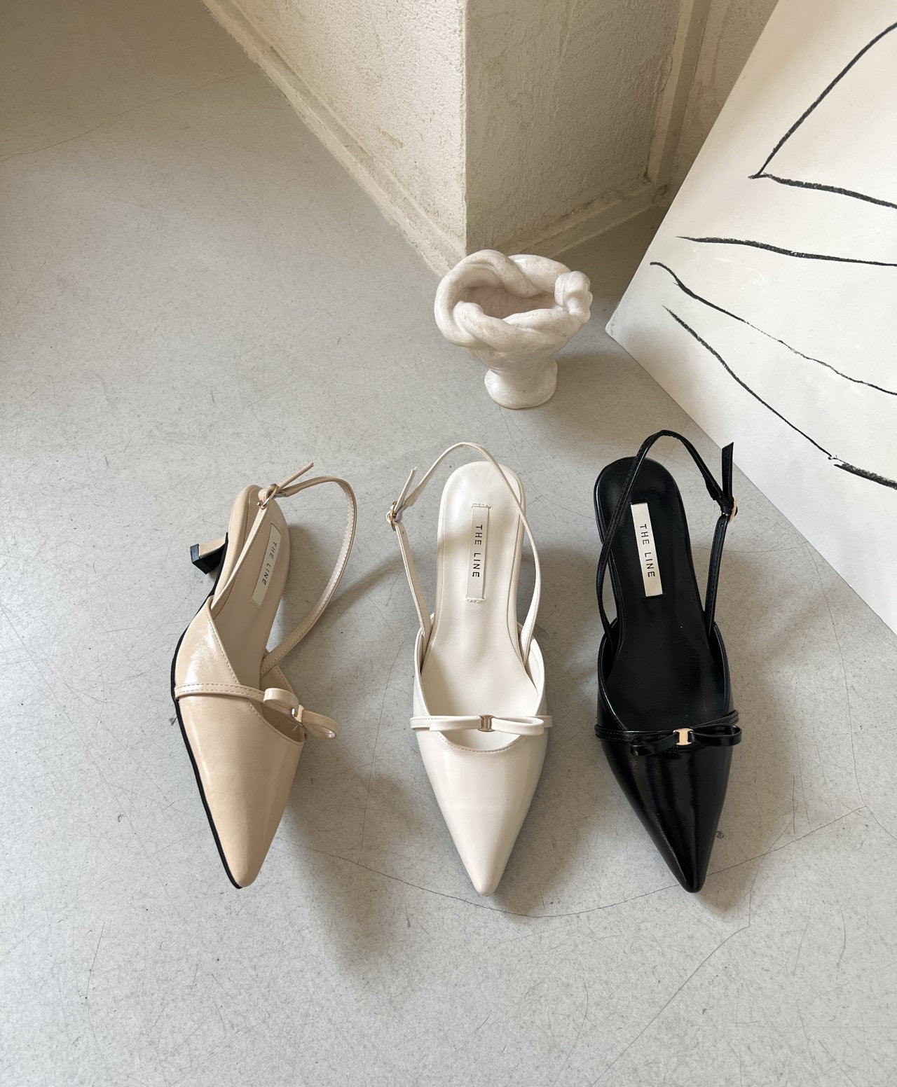 ribbon sling back