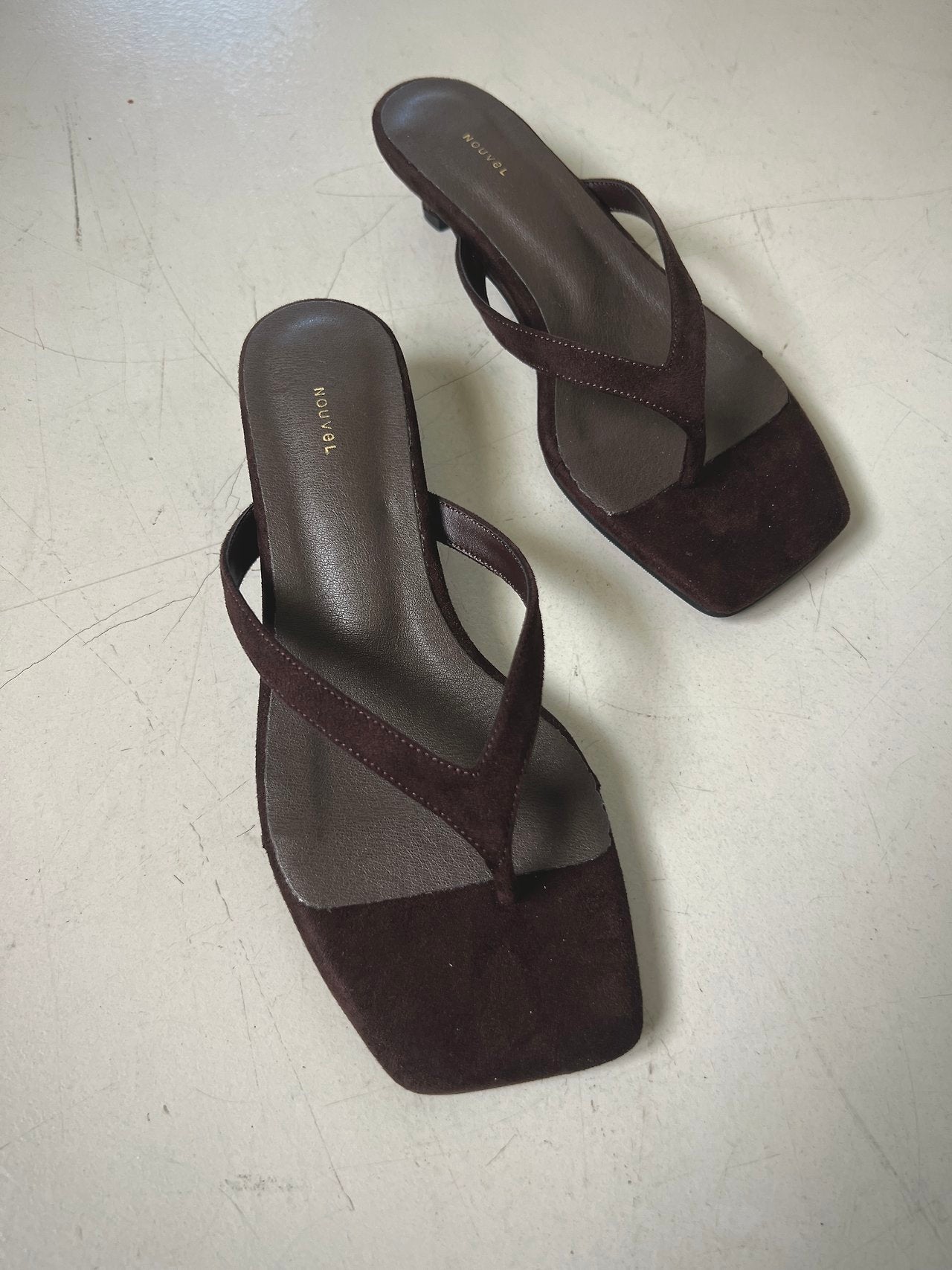 Suede Square Mule