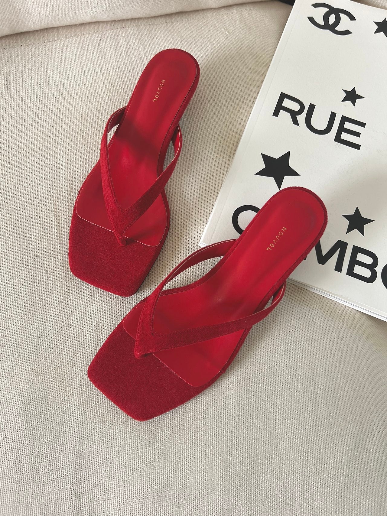 Suede Square Mule
