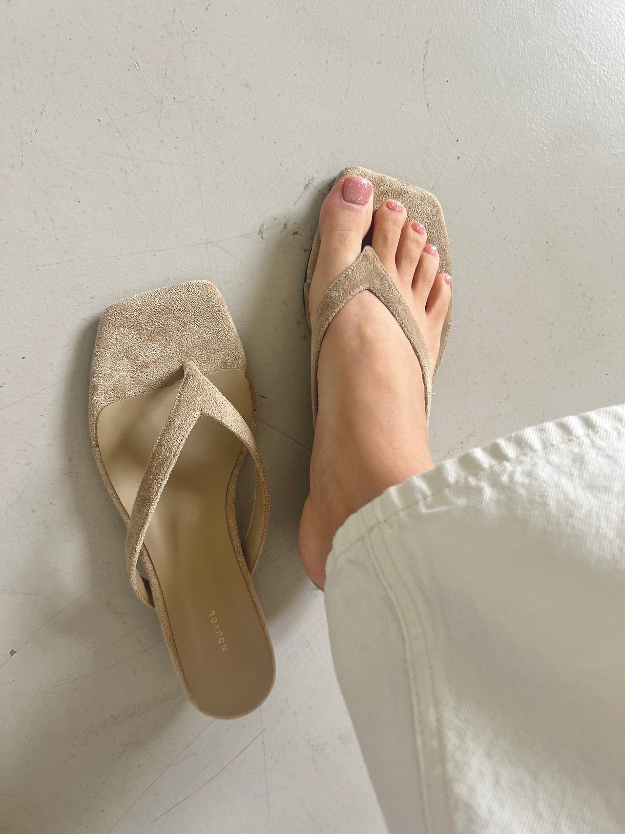 Suede Square Mule