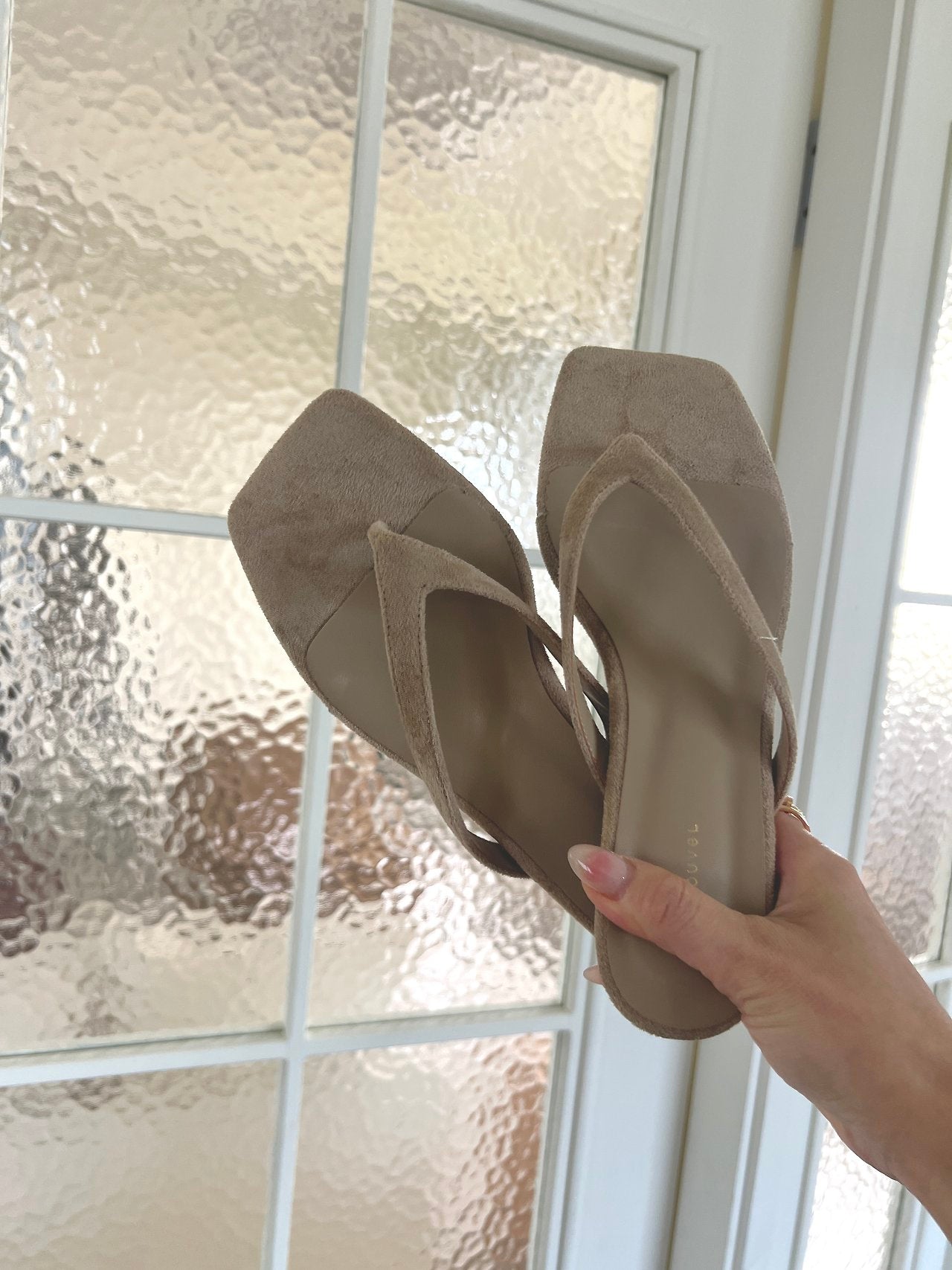 Suede Square Mule