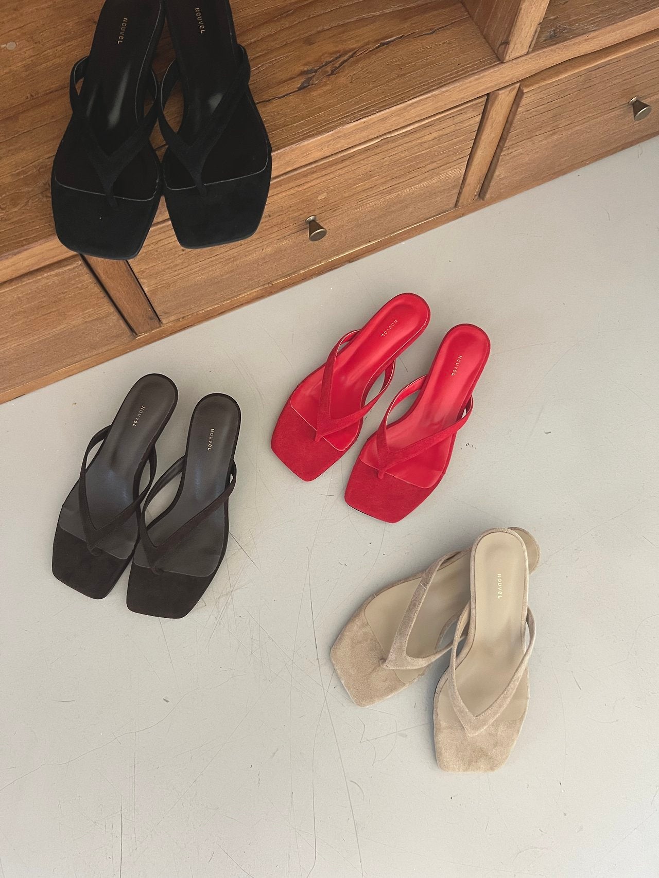 Suede Square Mule