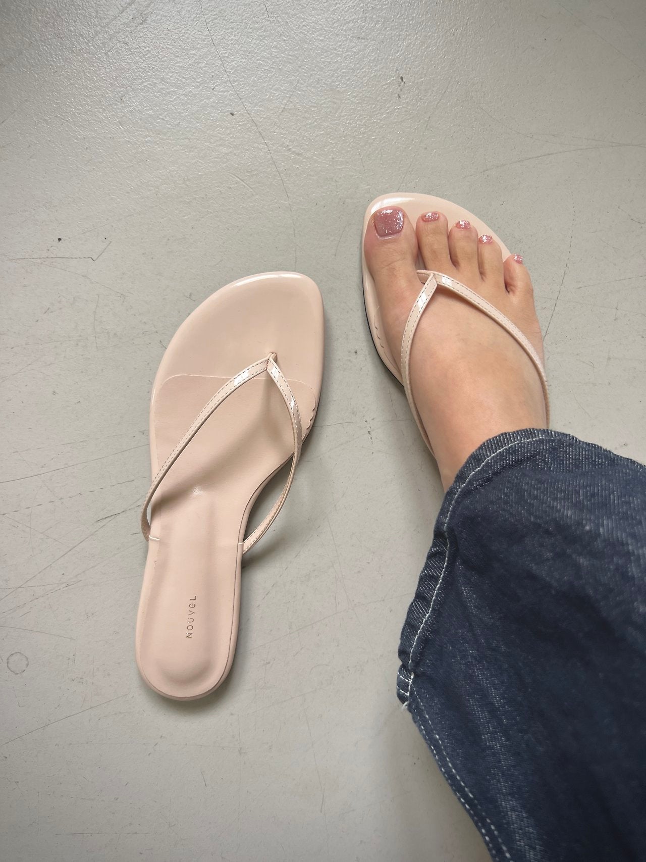 Enamel flip-flop Slippers