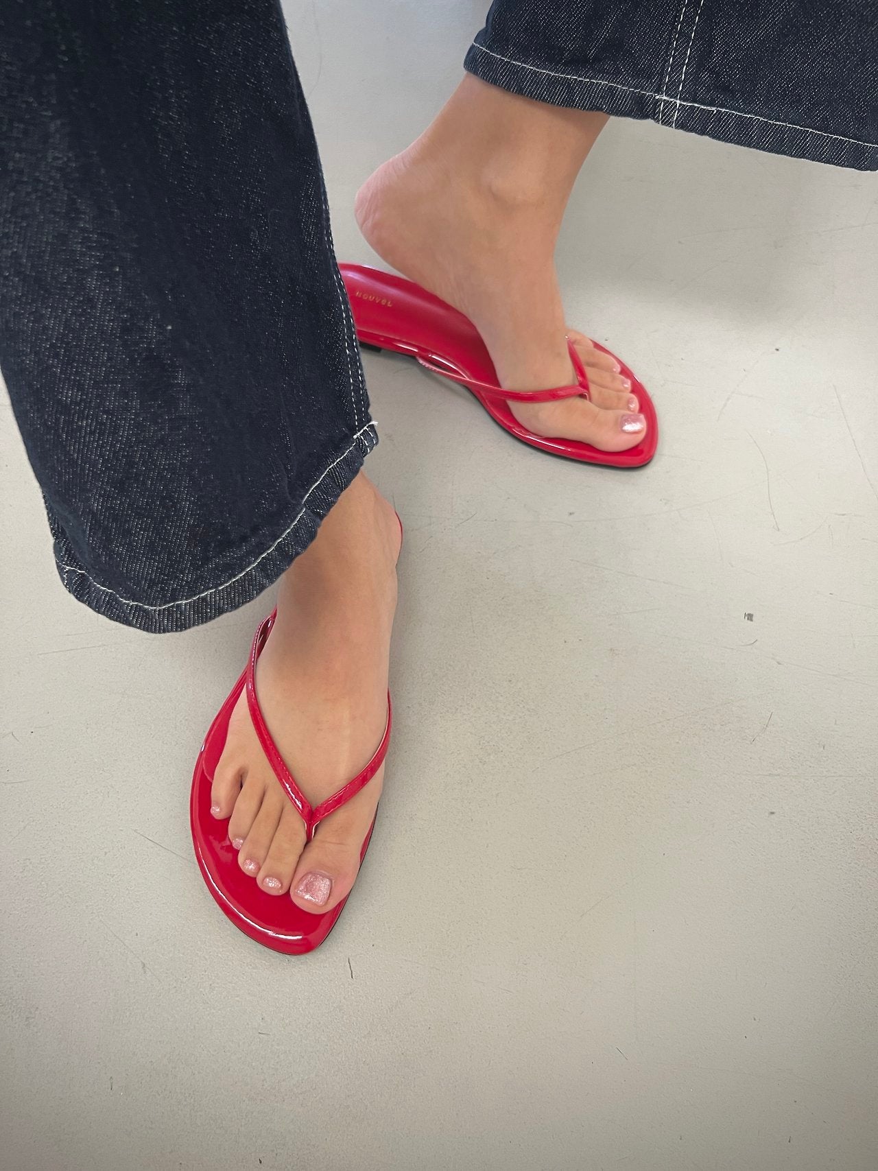Enamel flip-flop Slippers