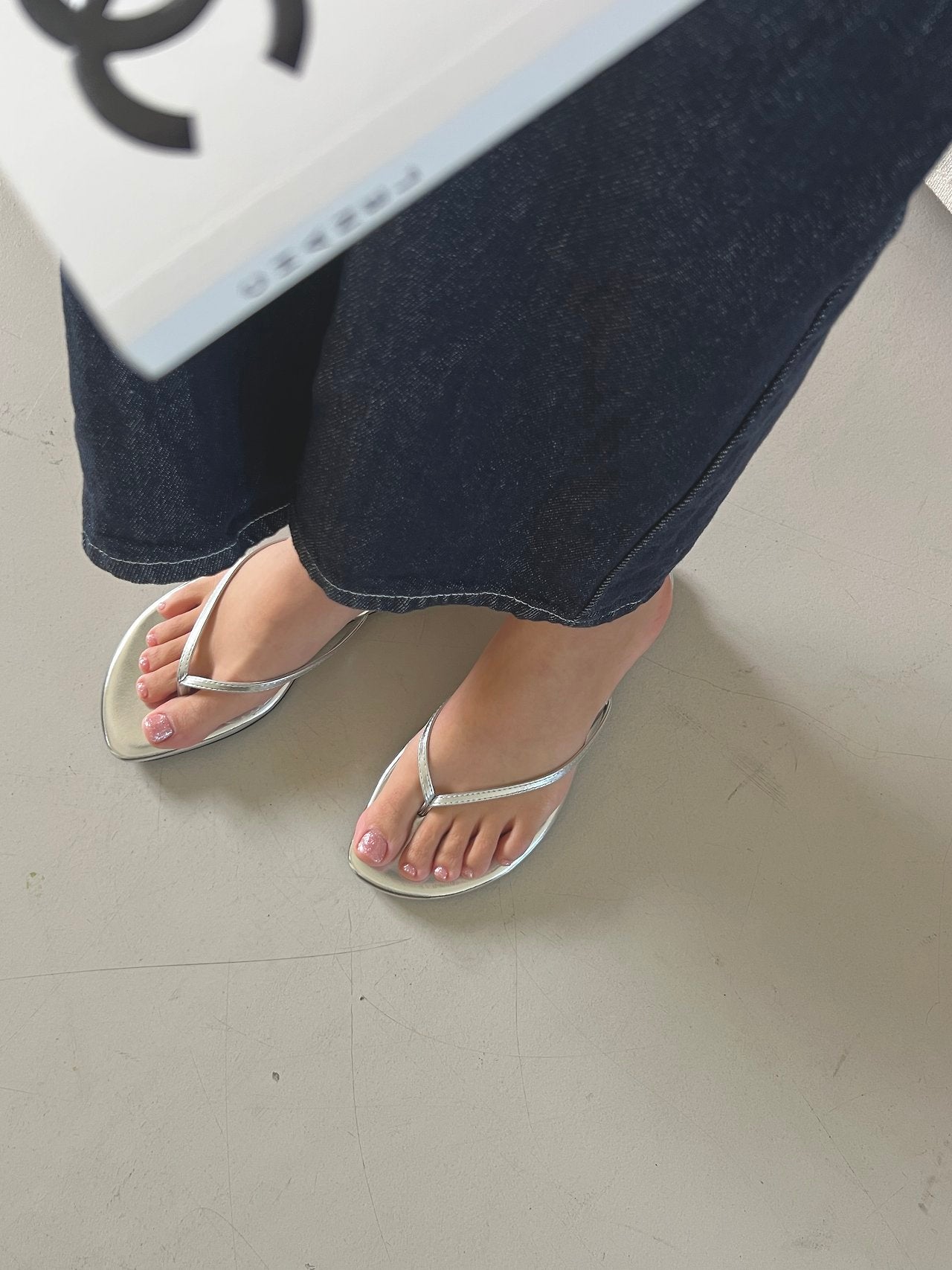 Enamel flip-flop Slippers