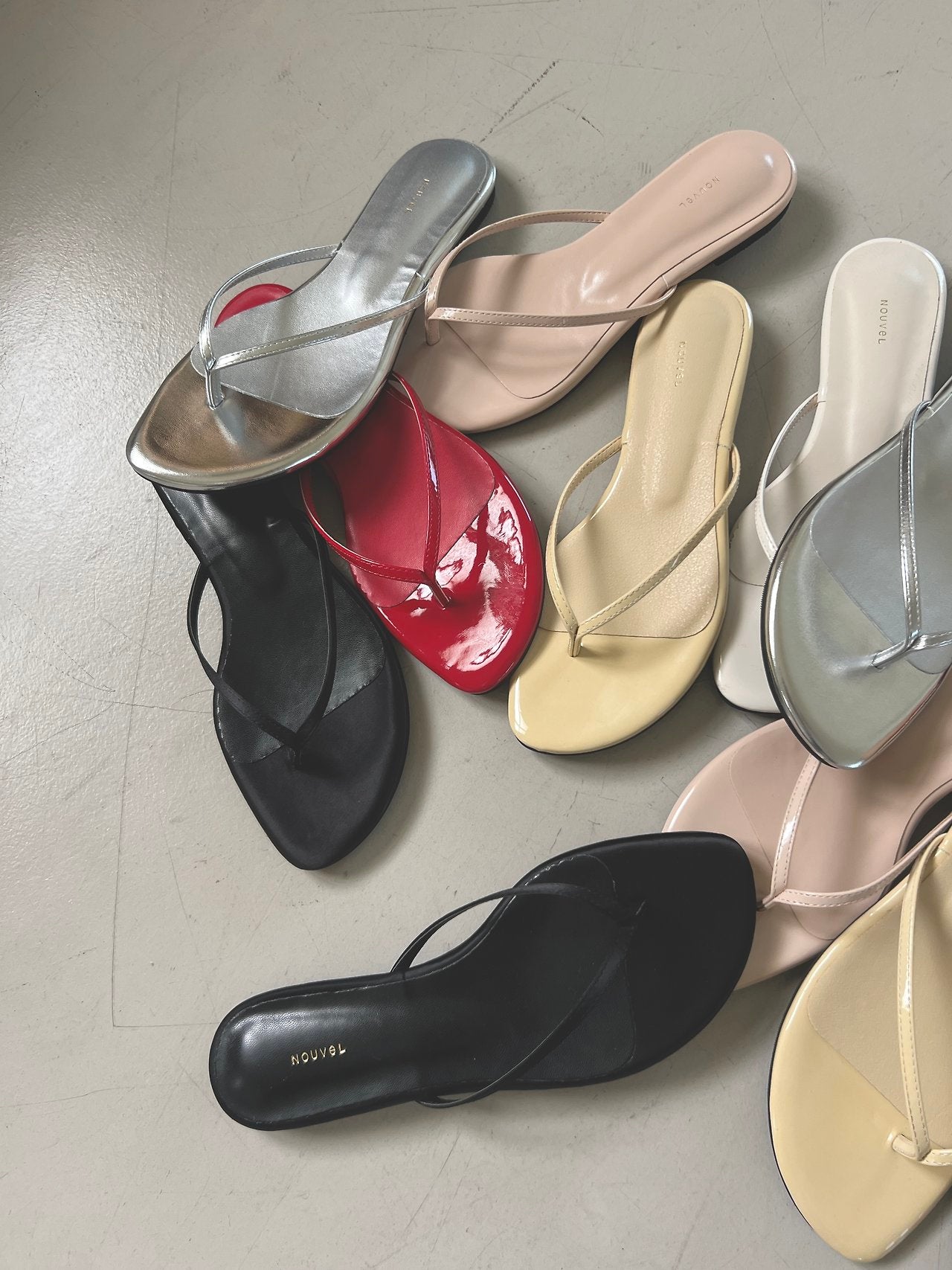 Enamel flip-flop Slippers