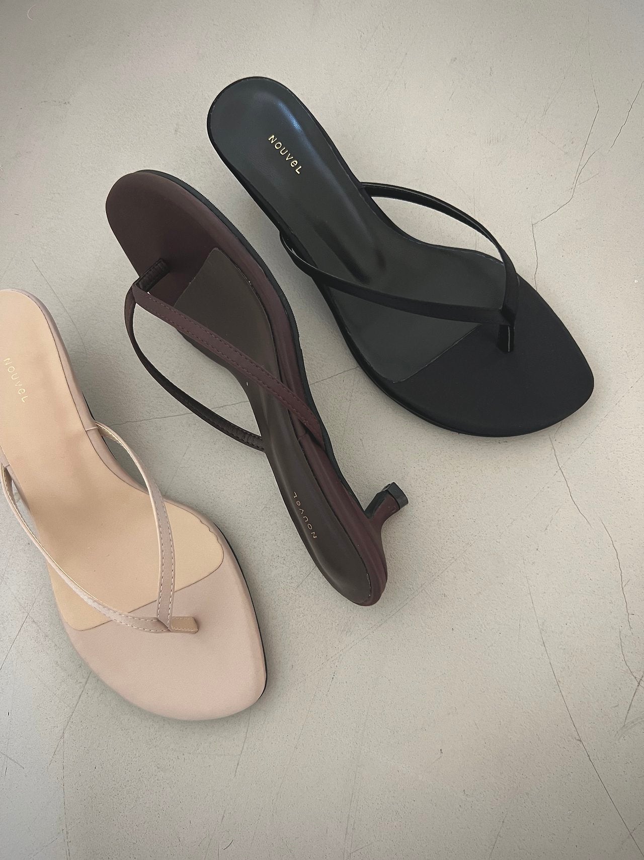 Satin 5 cm slippers
